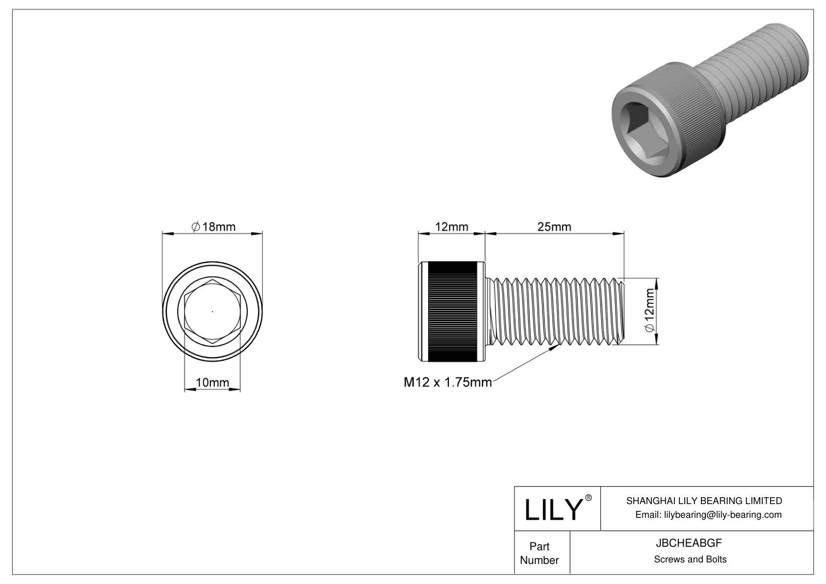 JBCHEABGF 合金钢内六角螺钉 cad drawing