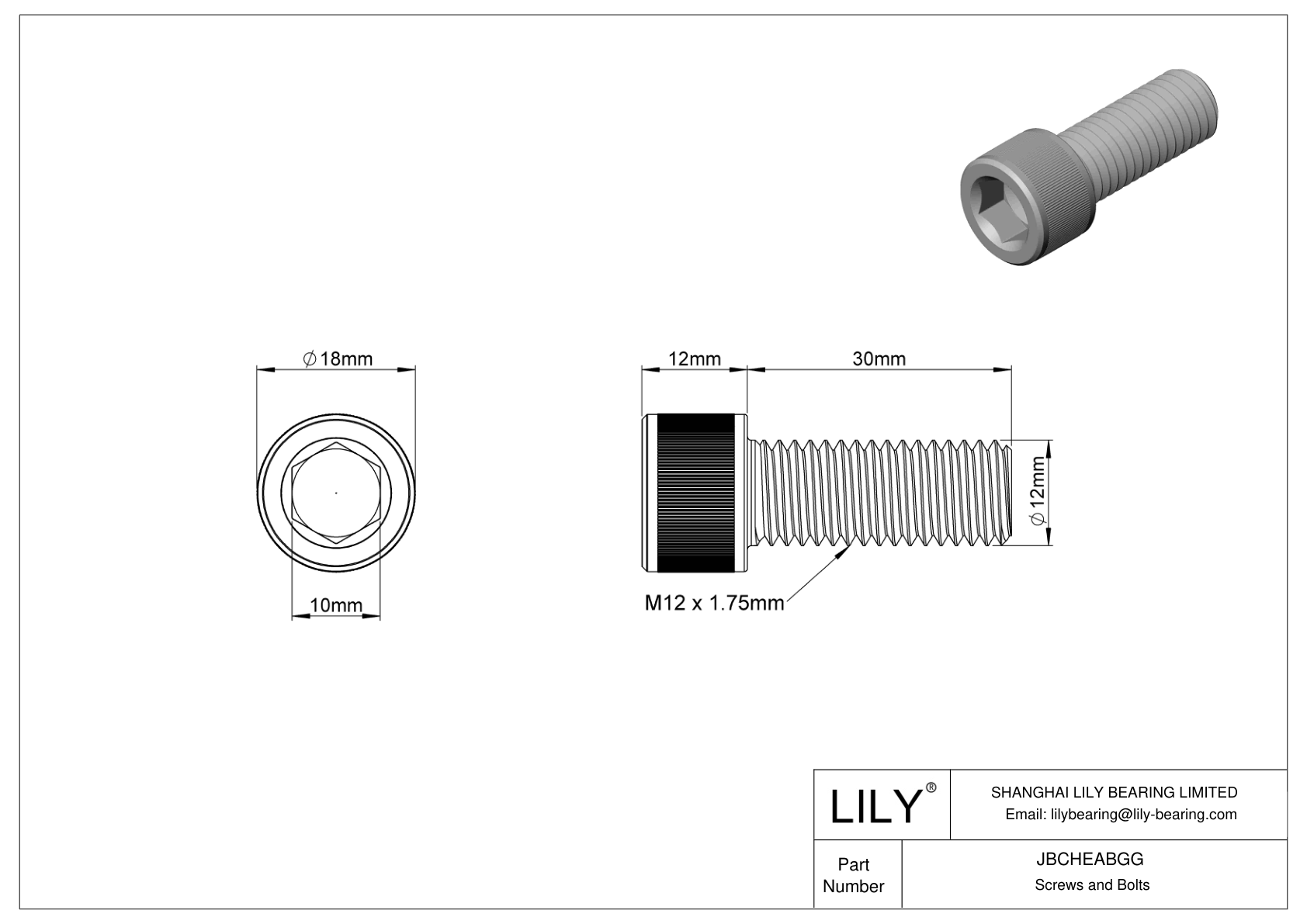 JBCHEABGG 合金钢内六角螺钉 cad drawing