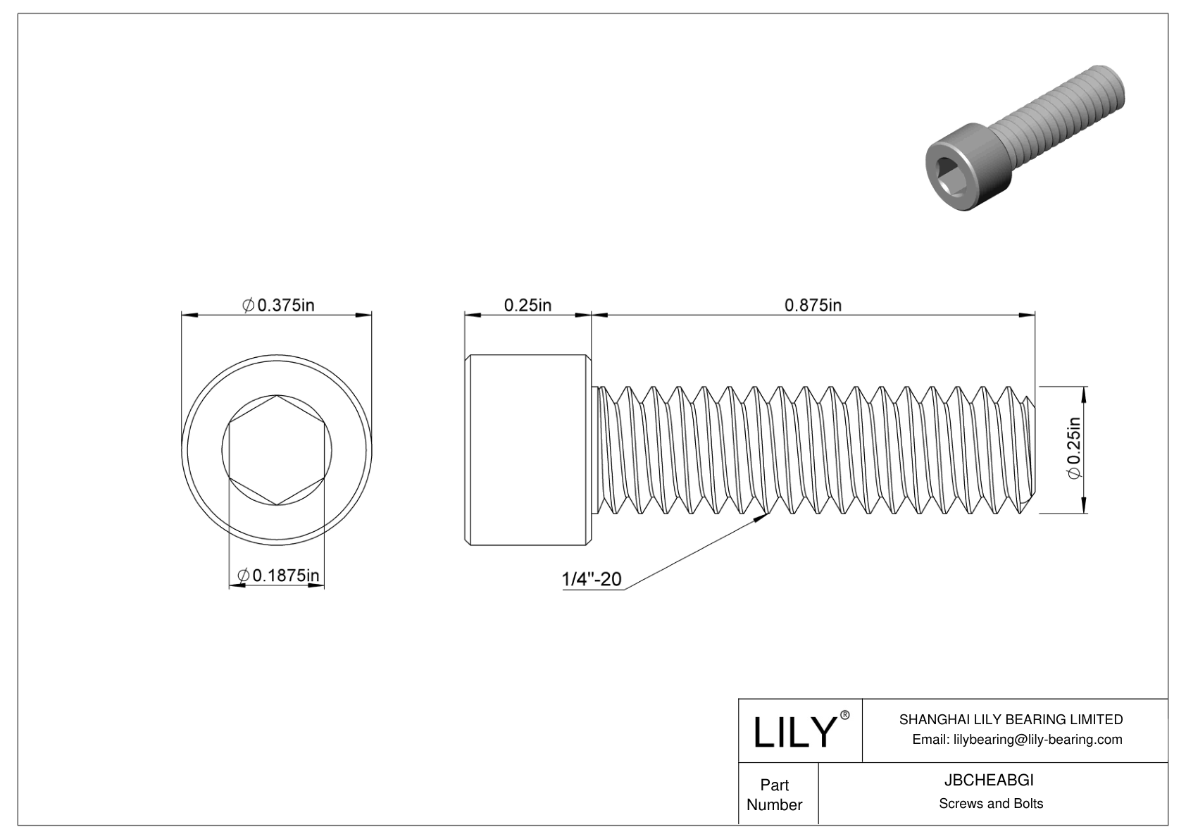 JBCHEABGI Tornillos de cabeza cilíndrica de acero aleado cad drawing