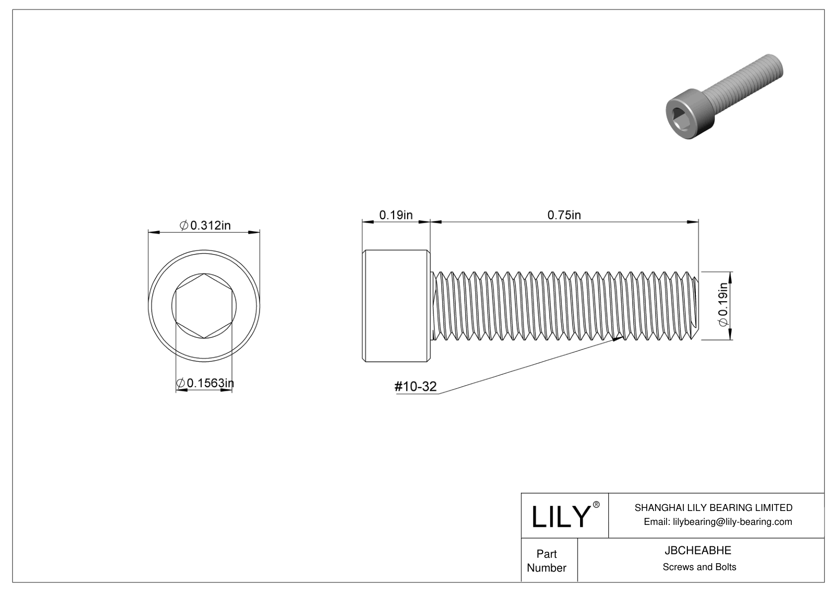 JBCHEABHE 合金钢内六角螺钉 cad drawing