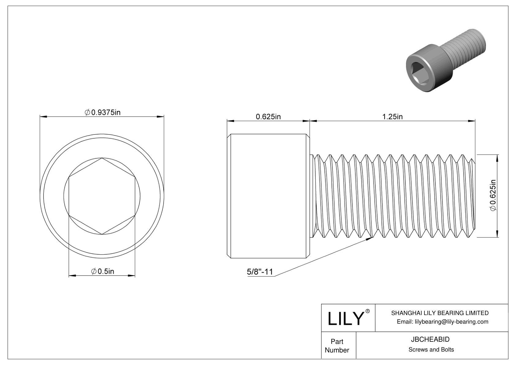 JBCHEABID 合金钢内六角螺钉 cad drawing