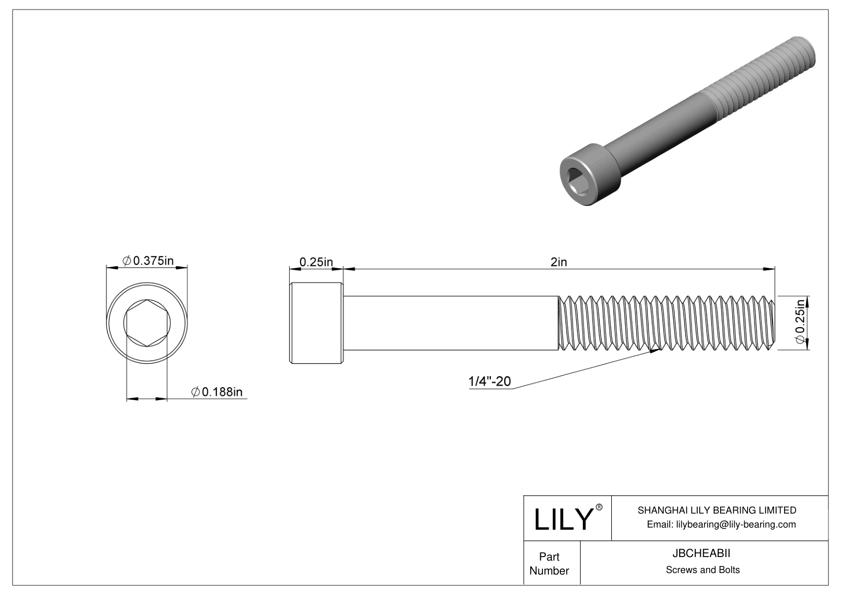 JBCHEABII 合金钢内六角螺钉 cad drawing