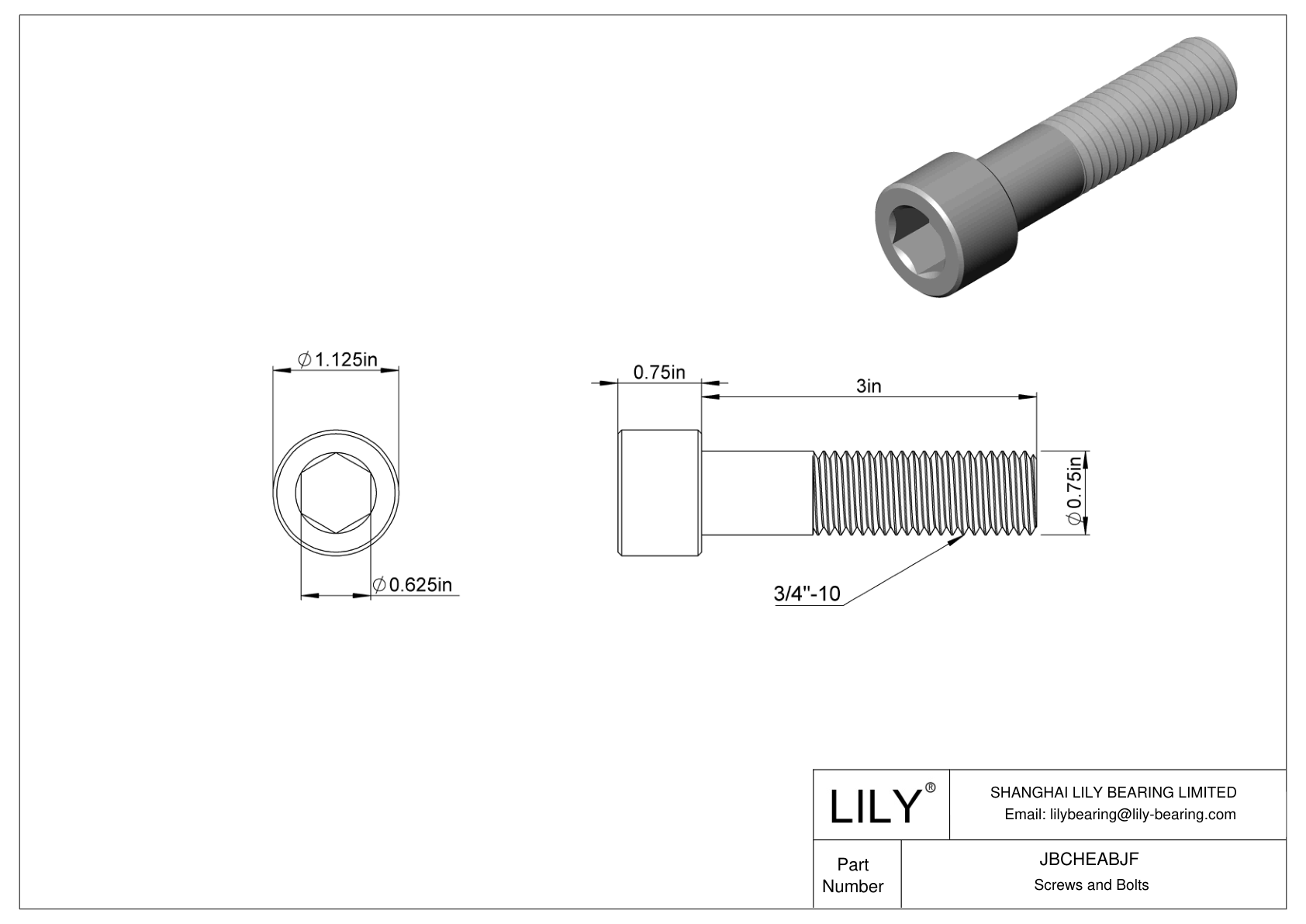 JBCHEABJF 合金钢内六角螺钉 cad drawing