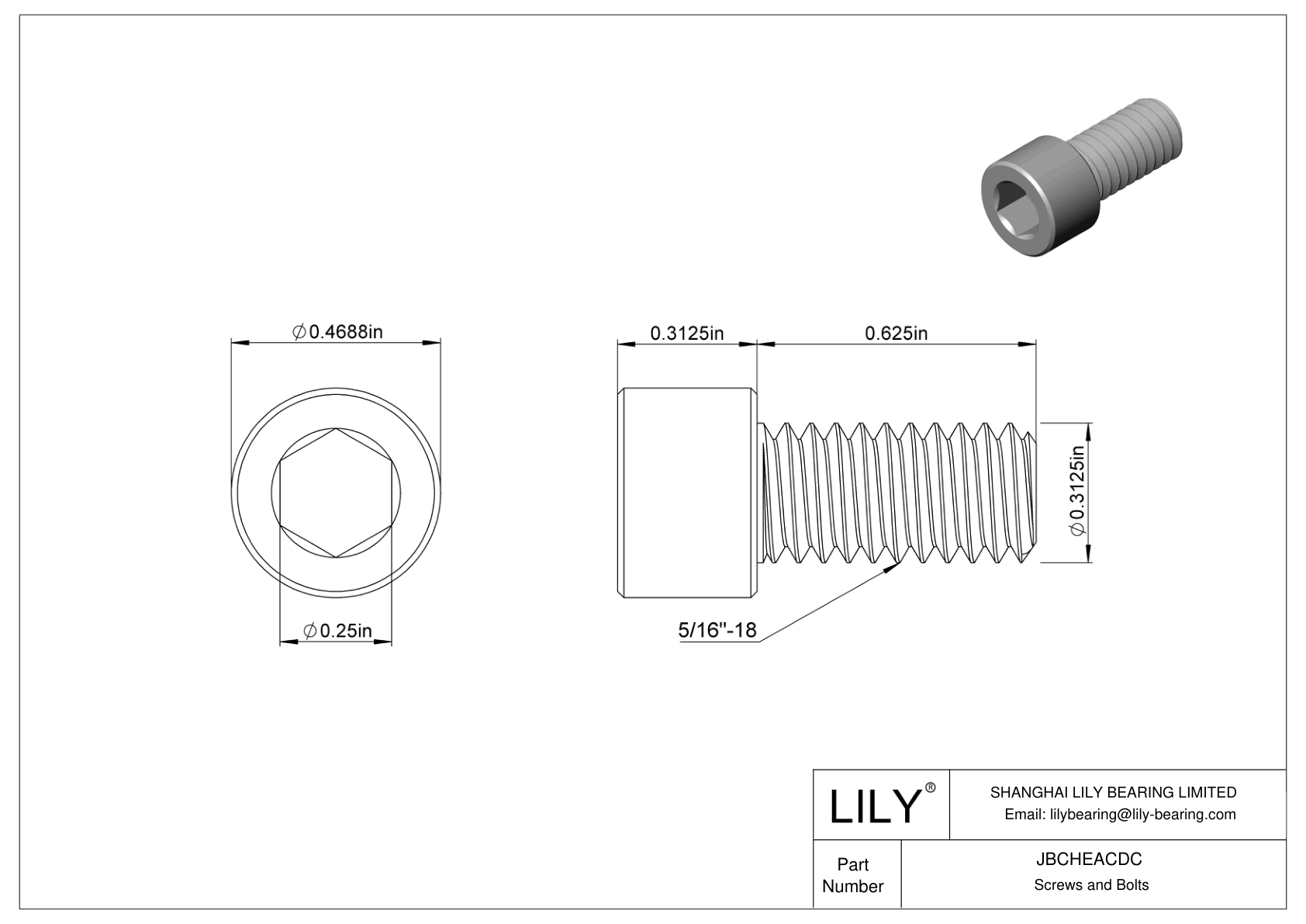 JBCHEACDC Tornillos de cabeza cilíndrica de acero aleado cad drawing