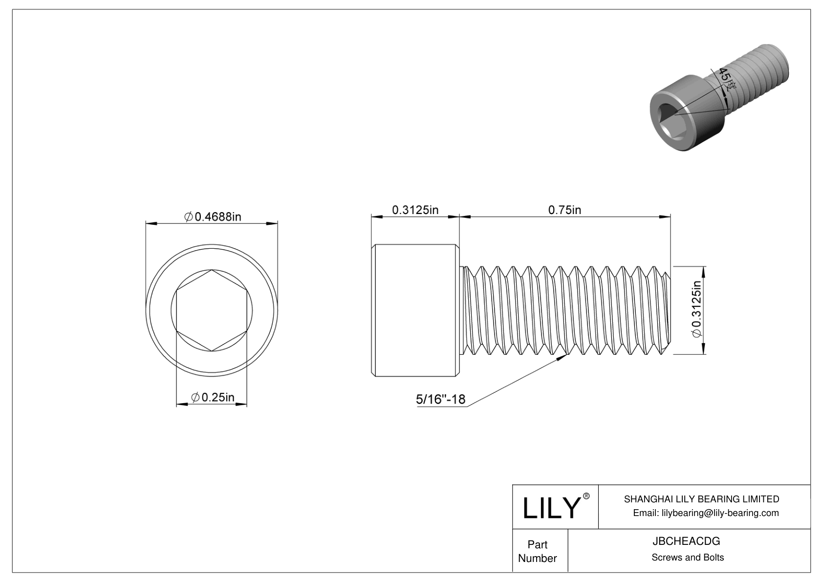 JBCHEACDG Tornillos de cabeza cilíndrica de acero aleado cad drawing