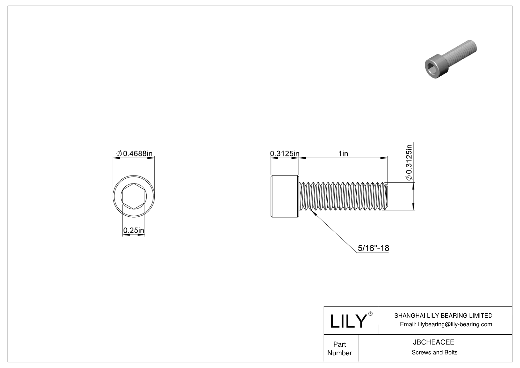 JBCHEACEE 合金钢内六角螺钉 cad drawing