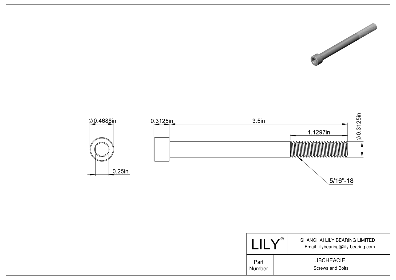 JBCHEACIE Tornillos de cabeza cilíndrica de acero aleado cad drawing