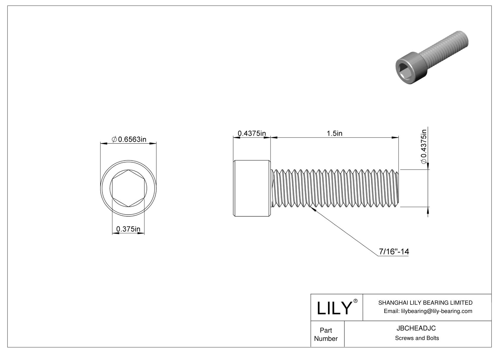 JBCHEADJC 合金钢内六角螺钉 cad drawing