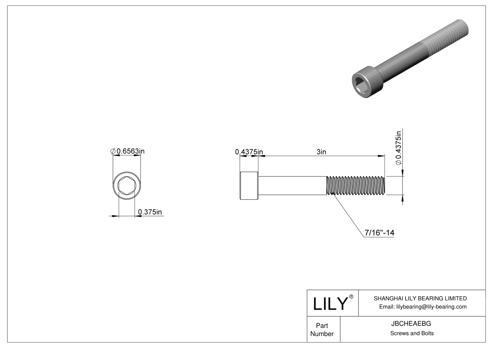 JBCHEAEBG Tornillos de cabeza cilíndrica de acero aleado cad drawing