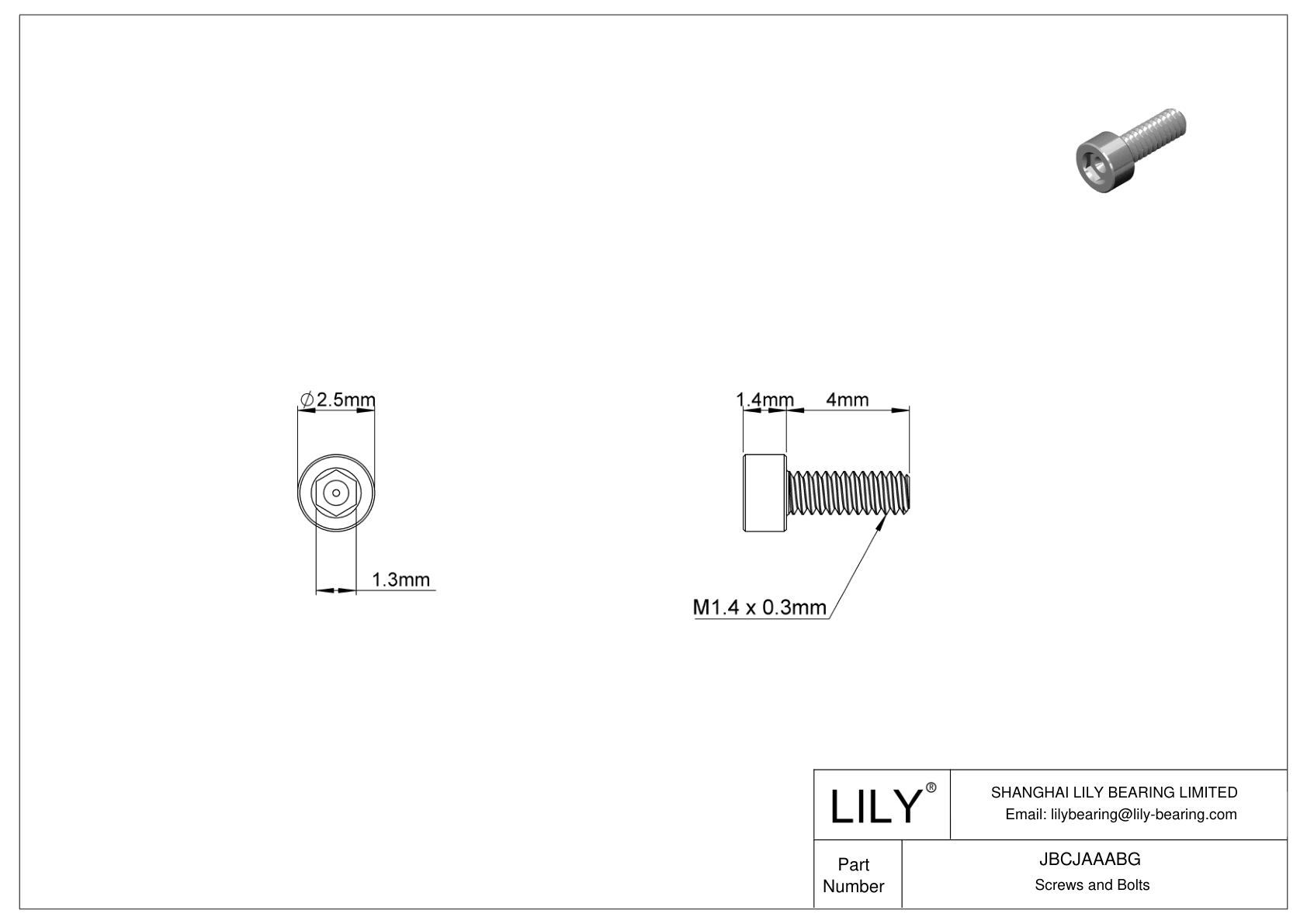 JBCJAAABG Tornillos de cabeza cilíndrica de acero aleado cad drawing