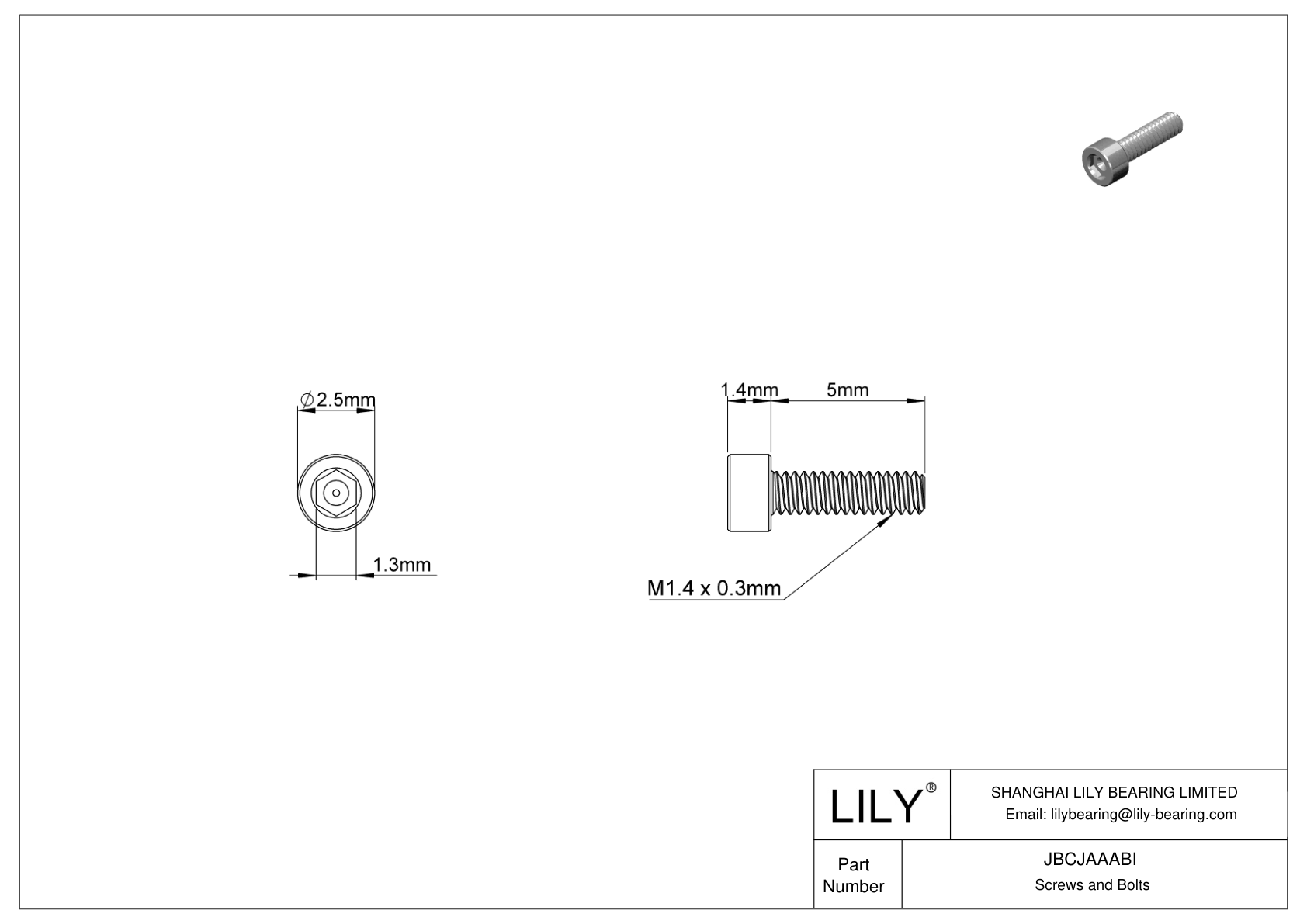 JBCJAAABI Tornillos de cabeza cilíndrica de acero aleado cad drawing