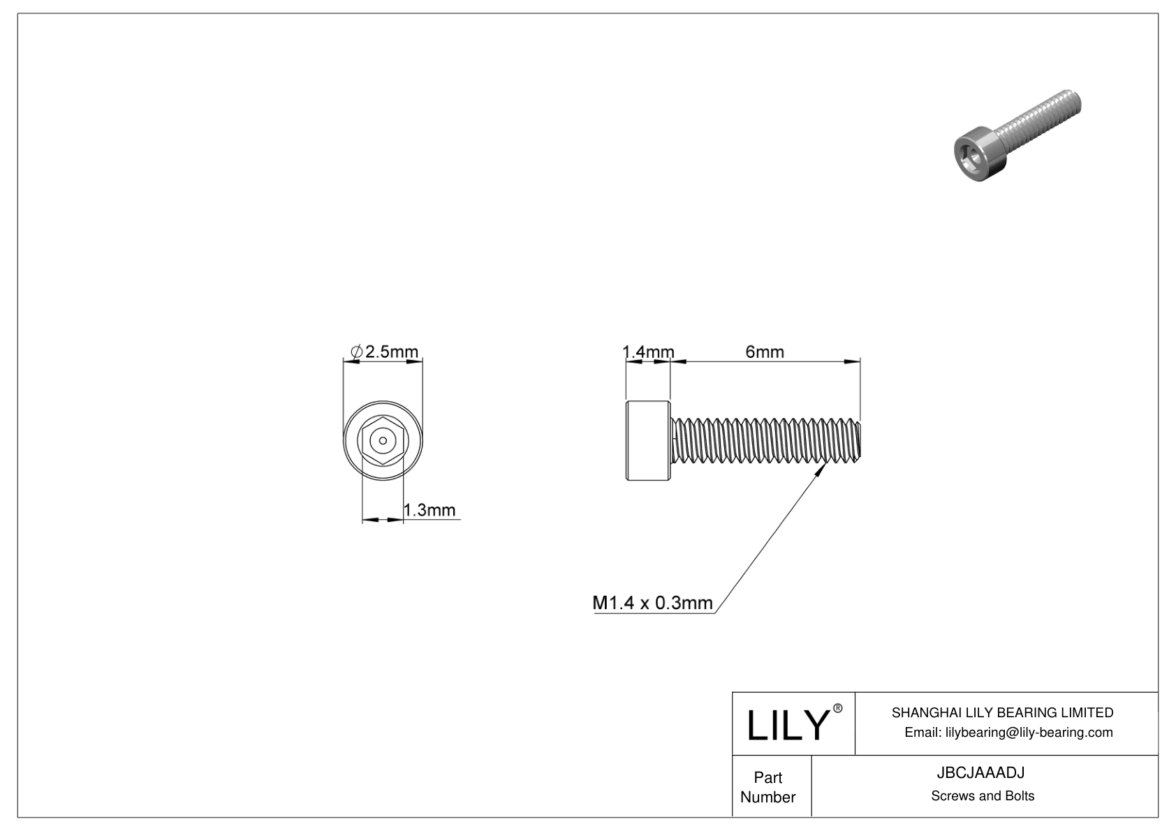 JBCJAAADJ Tornillos de cabeza cilíndrica de acero aleado cad drawing