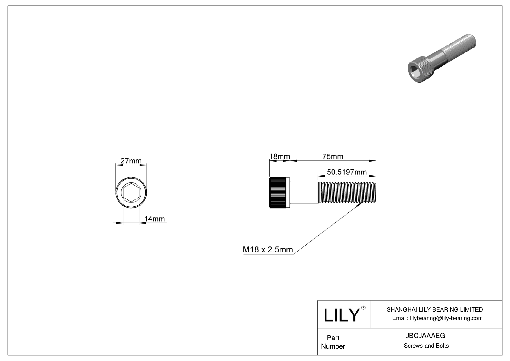 JBCJAAAEG 合金钢内六角螺钉 cad drawing