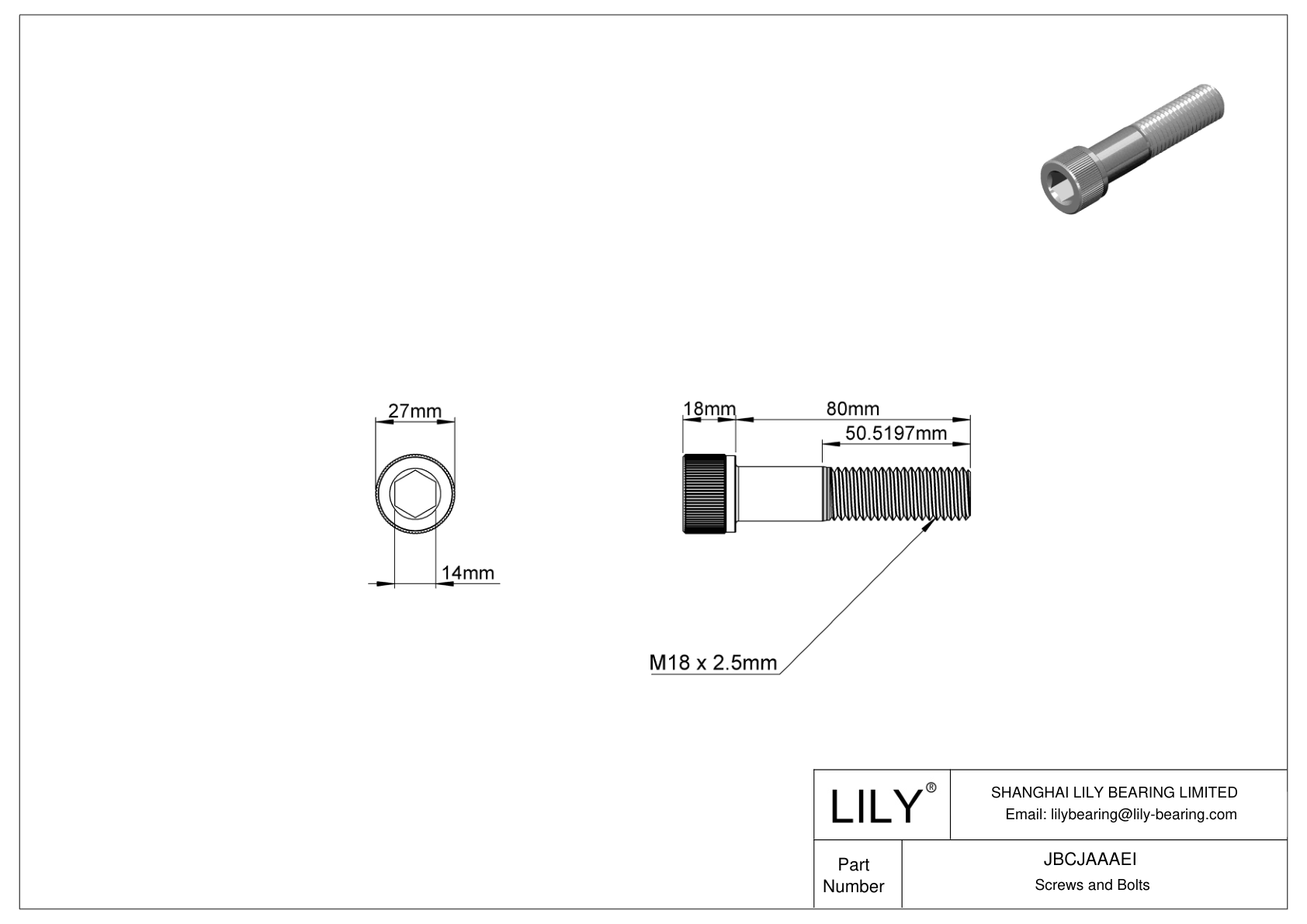 JBCJAAAEI 合金钢内六角螺钉 cad drawing