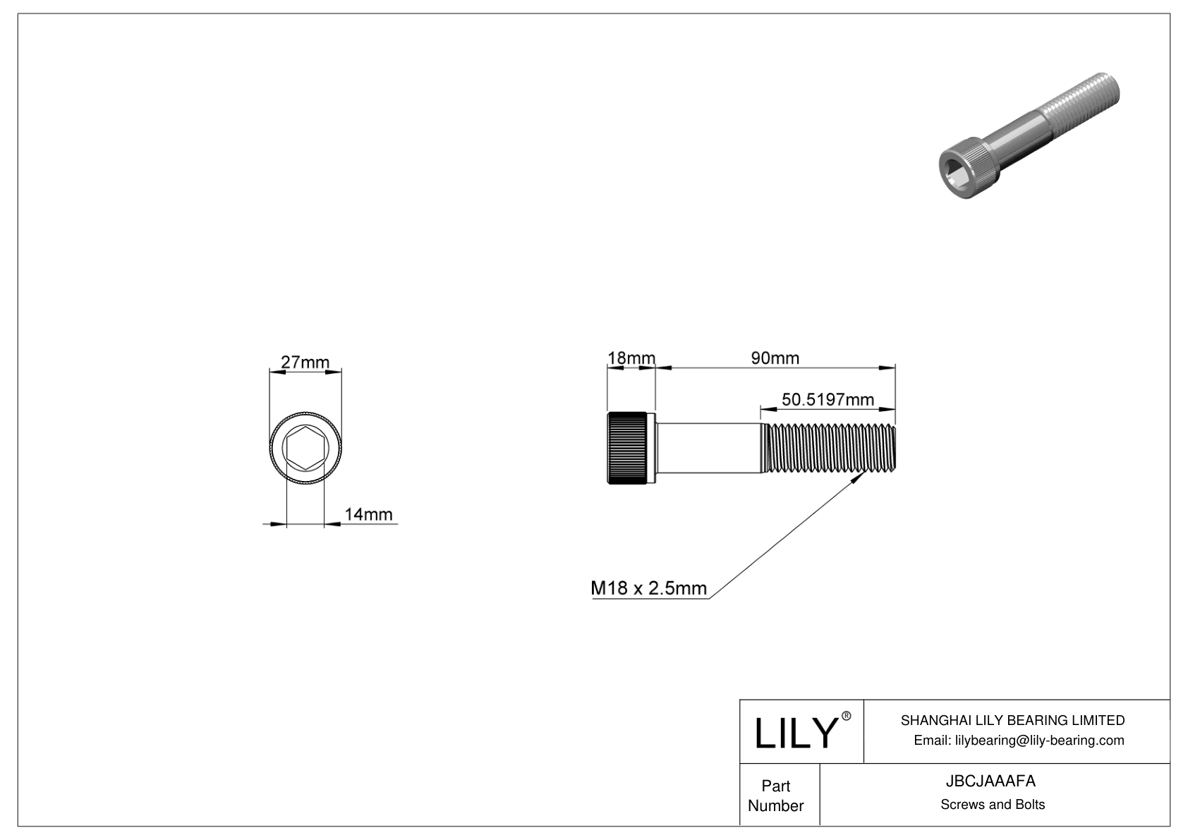 JBCJAAAFA Tornillos de cabeza cilíndrica de acero aleado cad drawing