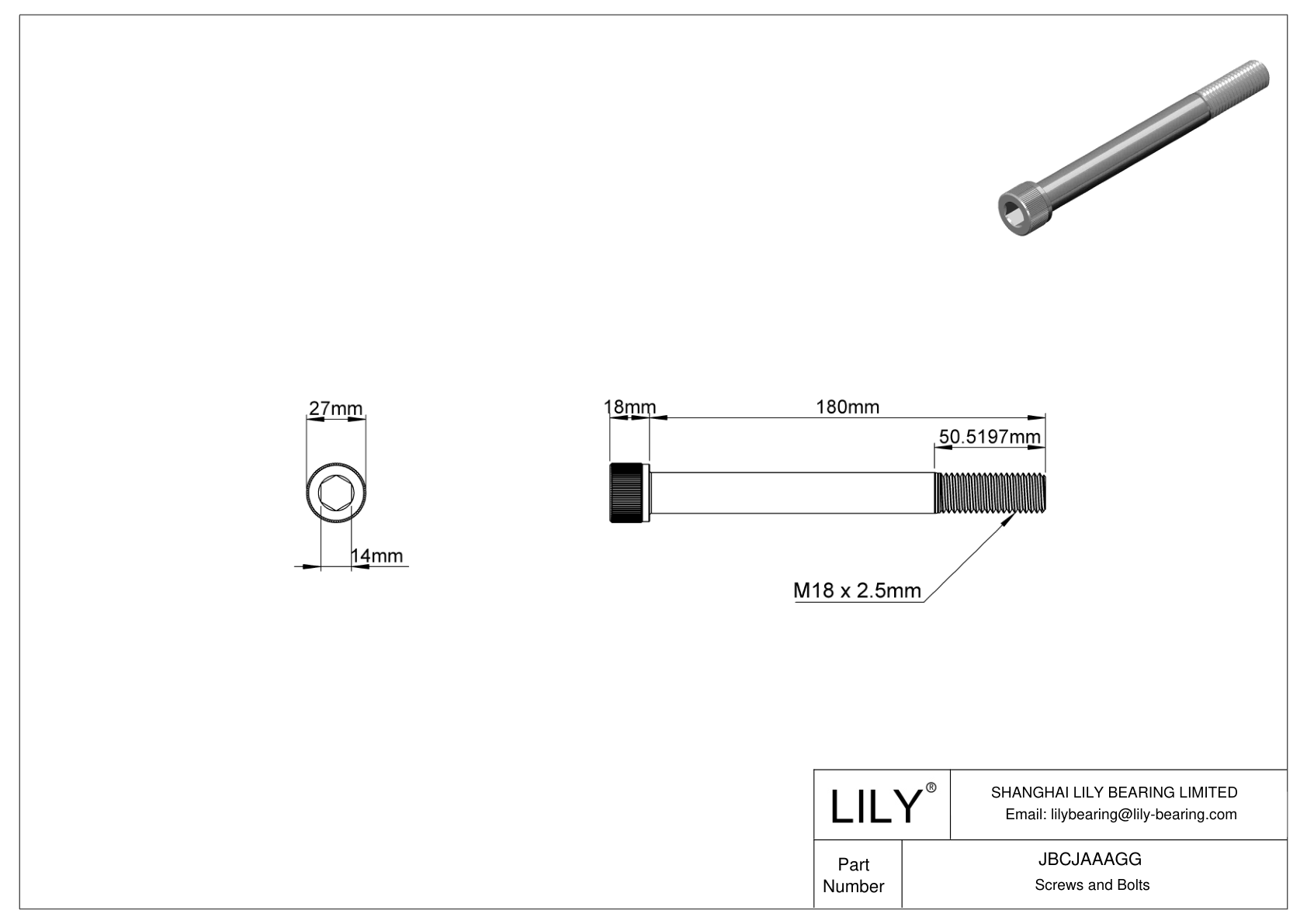 JBCJAAAGG 合金钢内六角螺钉 cad drawing