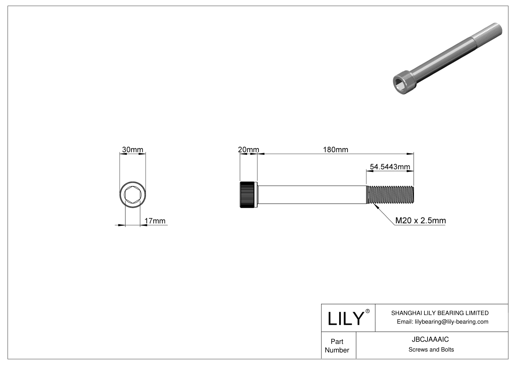 JBCJAAAIC 合金钢内六角螺钉 cad drawing