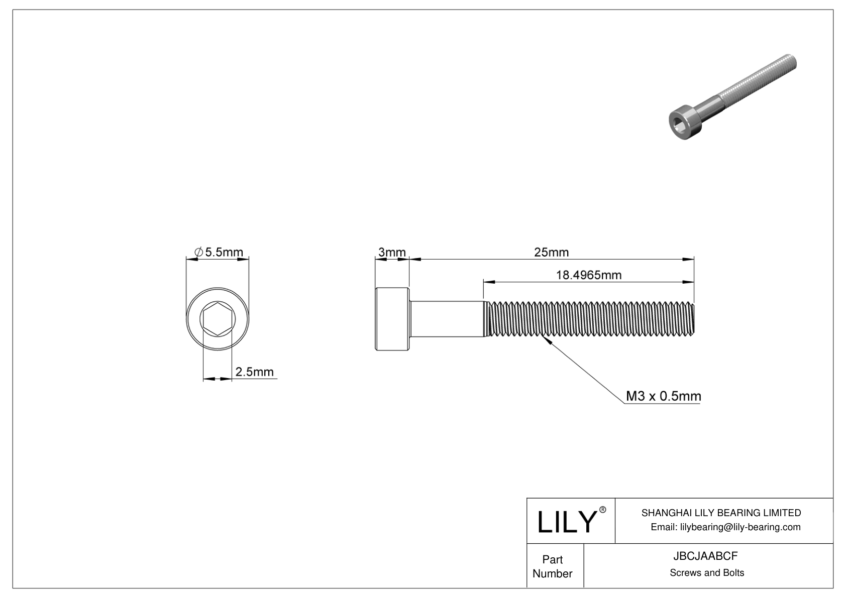 JBCJAABCF Tornillos de cabeza cilíndrica de acero aleado cad drawing