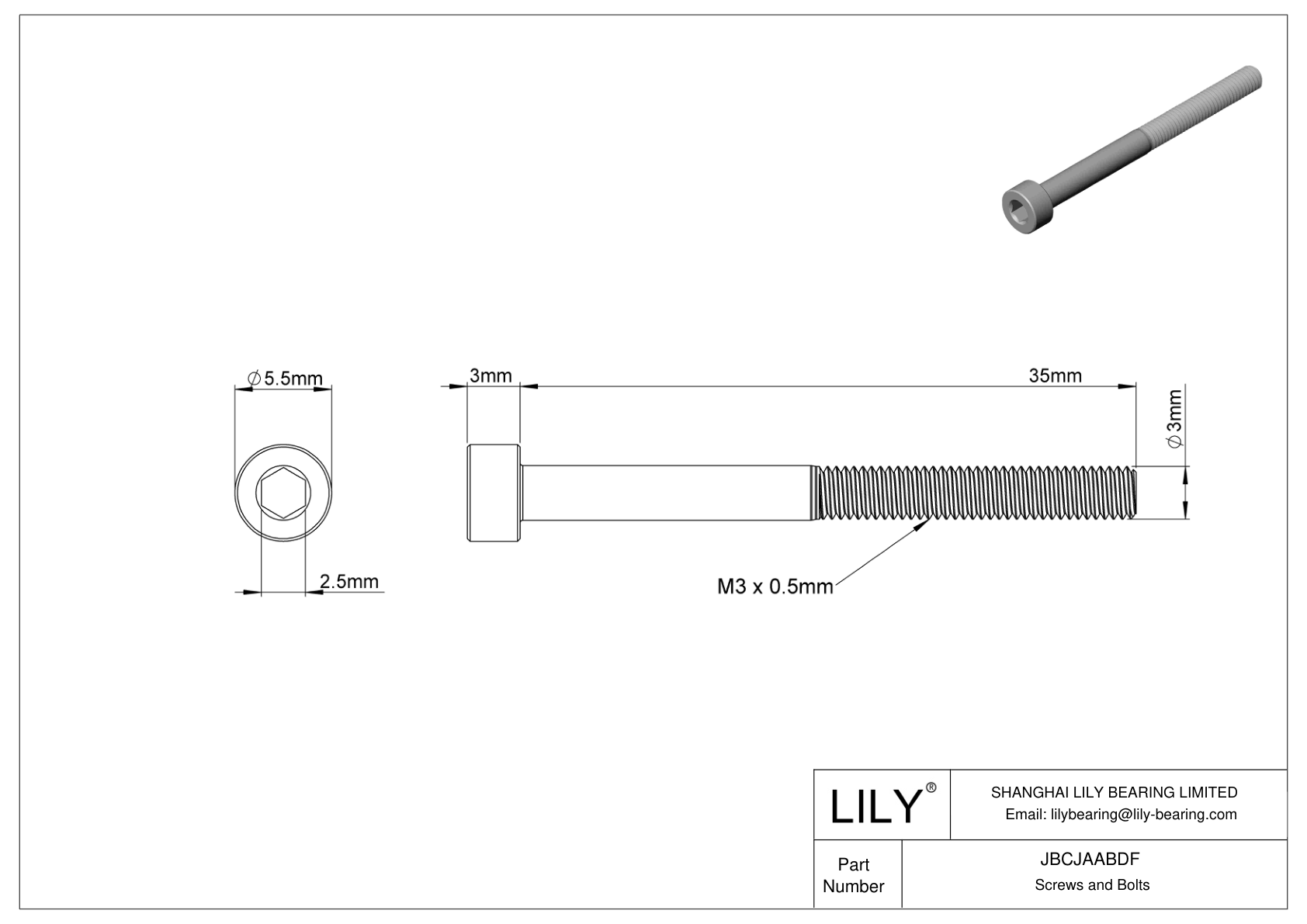 JBCJAABDF 合金钢内六角螺钉 cad drawing