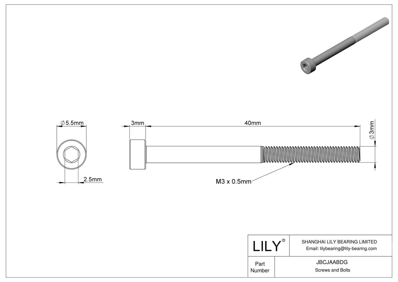 JBCJAABDG Tornillos de cabeza cilíndrica de acero aleado cad drawing