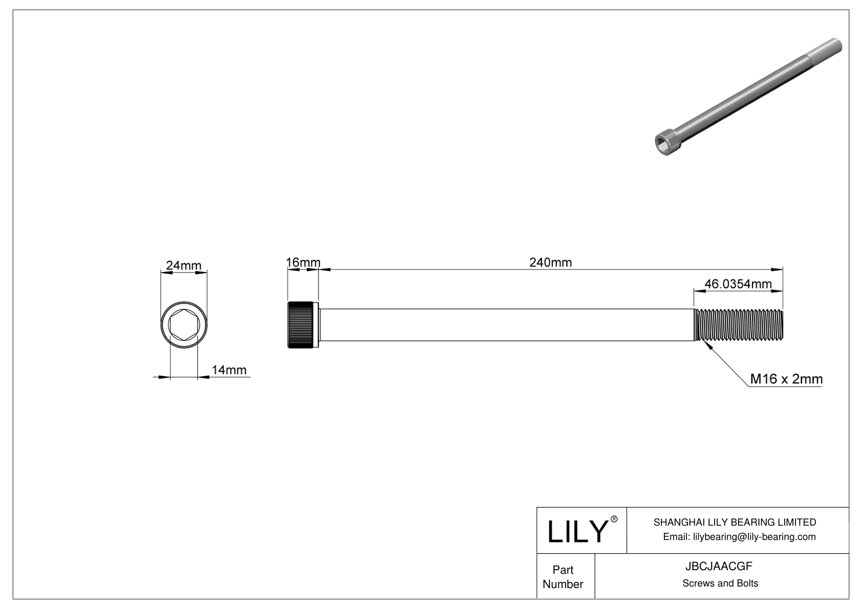 JBCJAACGF 合金钢内六角螺钉 cad drawing