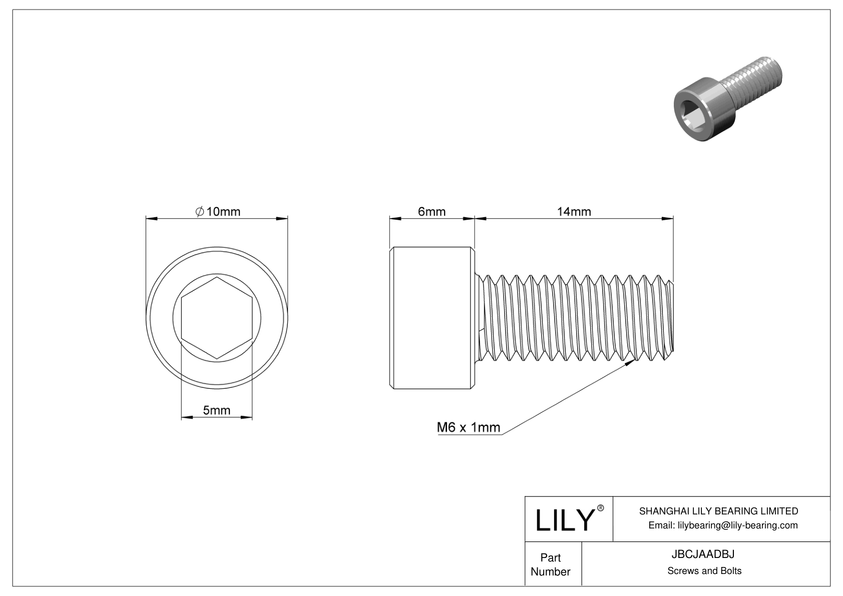 JBCJAADBJ Tornillos de cabeza cilíndrica de acero aleado cad drawing