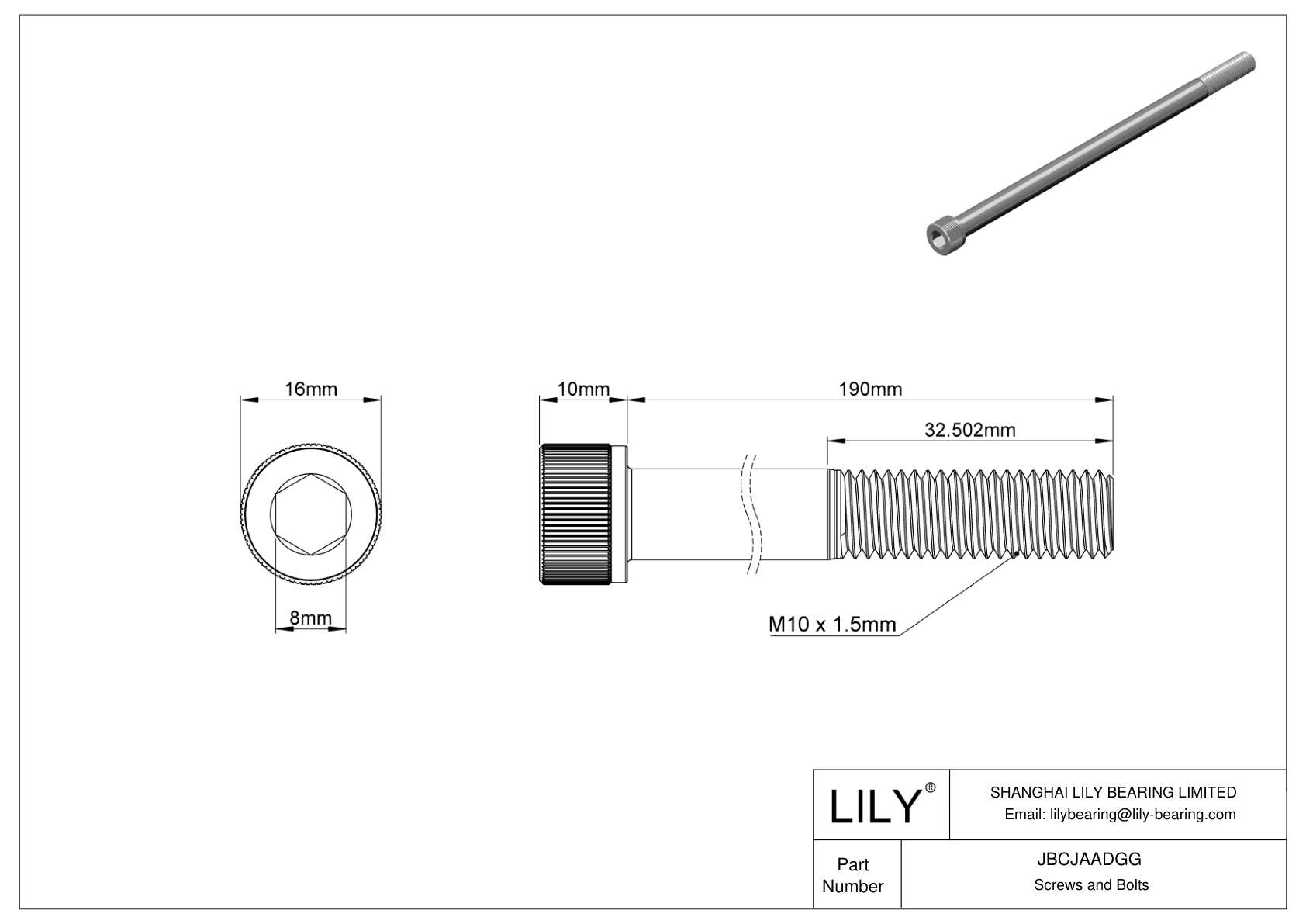 JBCJAADGG 合金钢内六角螺钉 cad drawing