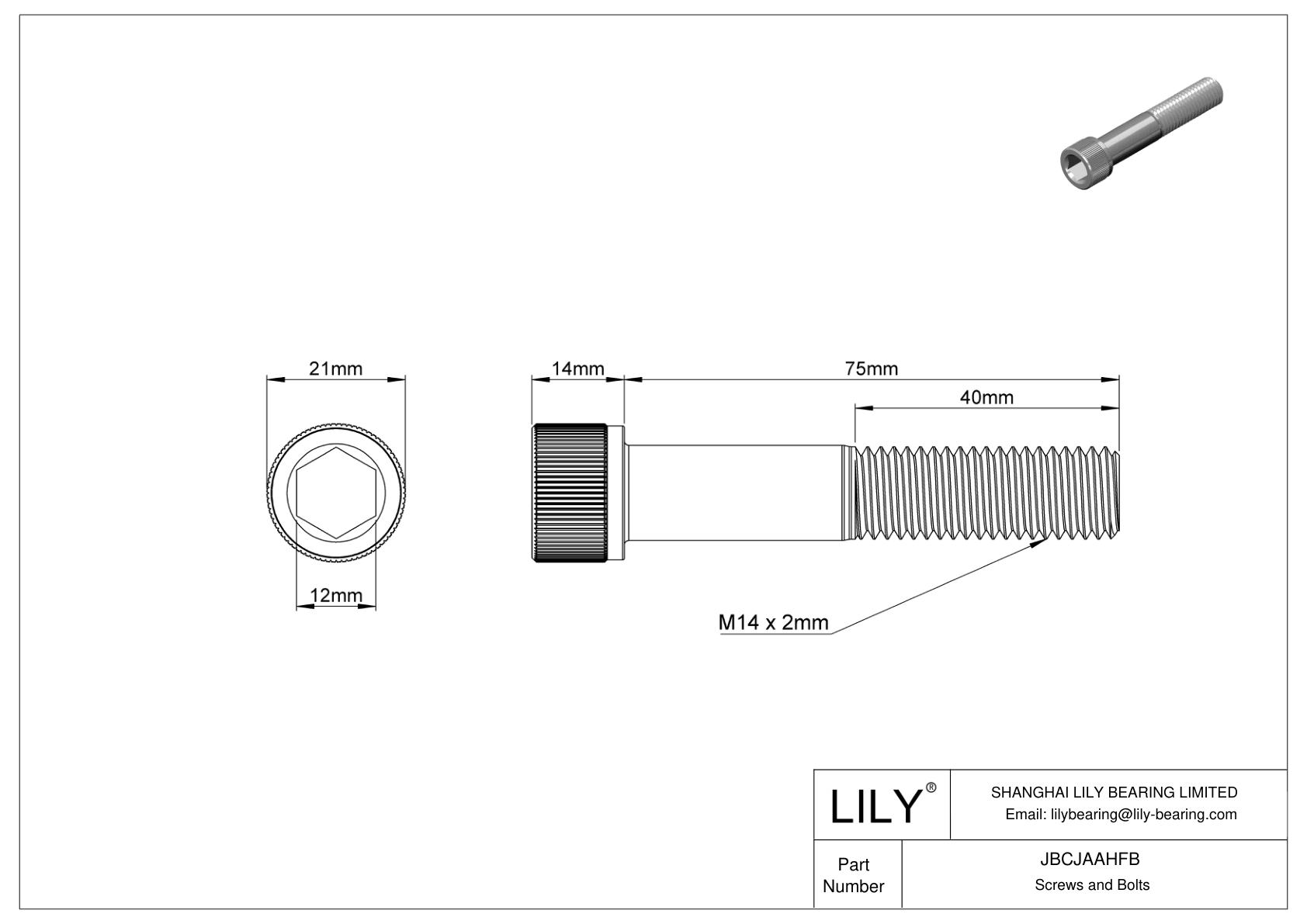 JBCJAAHFB Tornillos de cabeza cilíndrica de acero aleado cad drawing