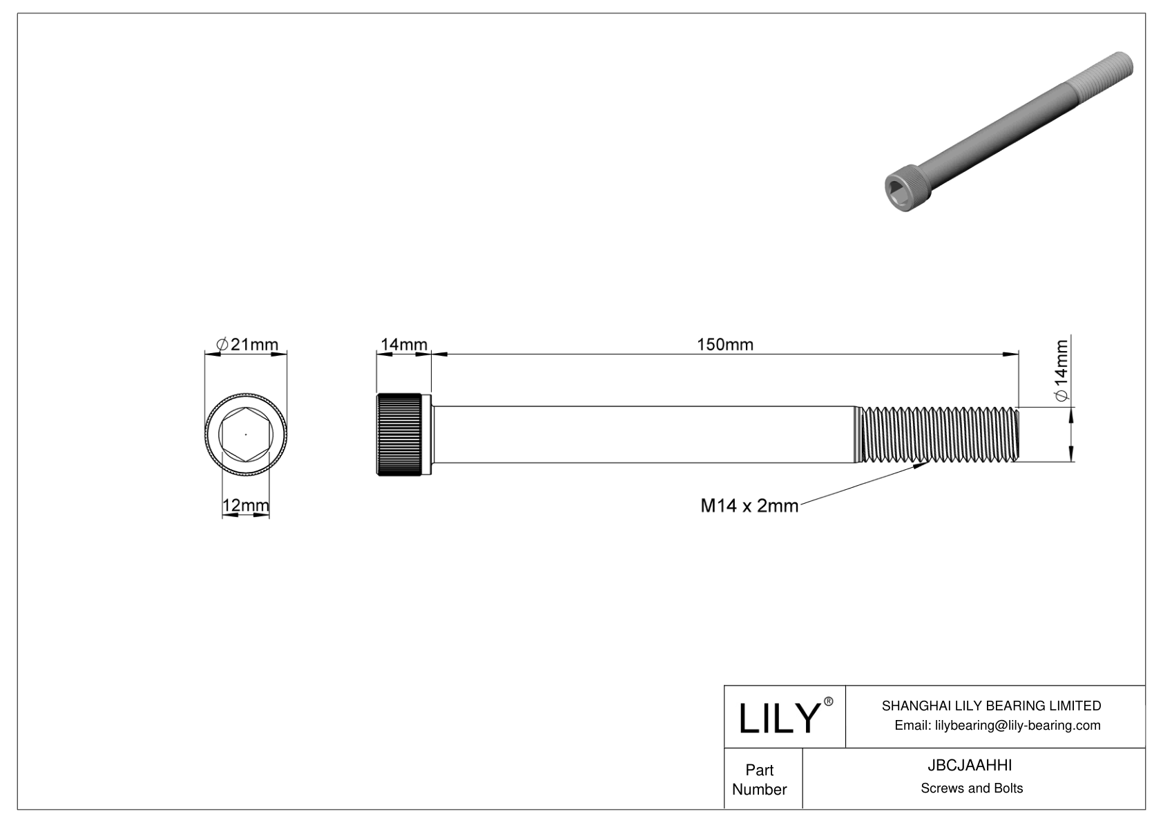 JBCJAAHHI Tornillos de cabeza cilíndrica de acero aleado cad drawing