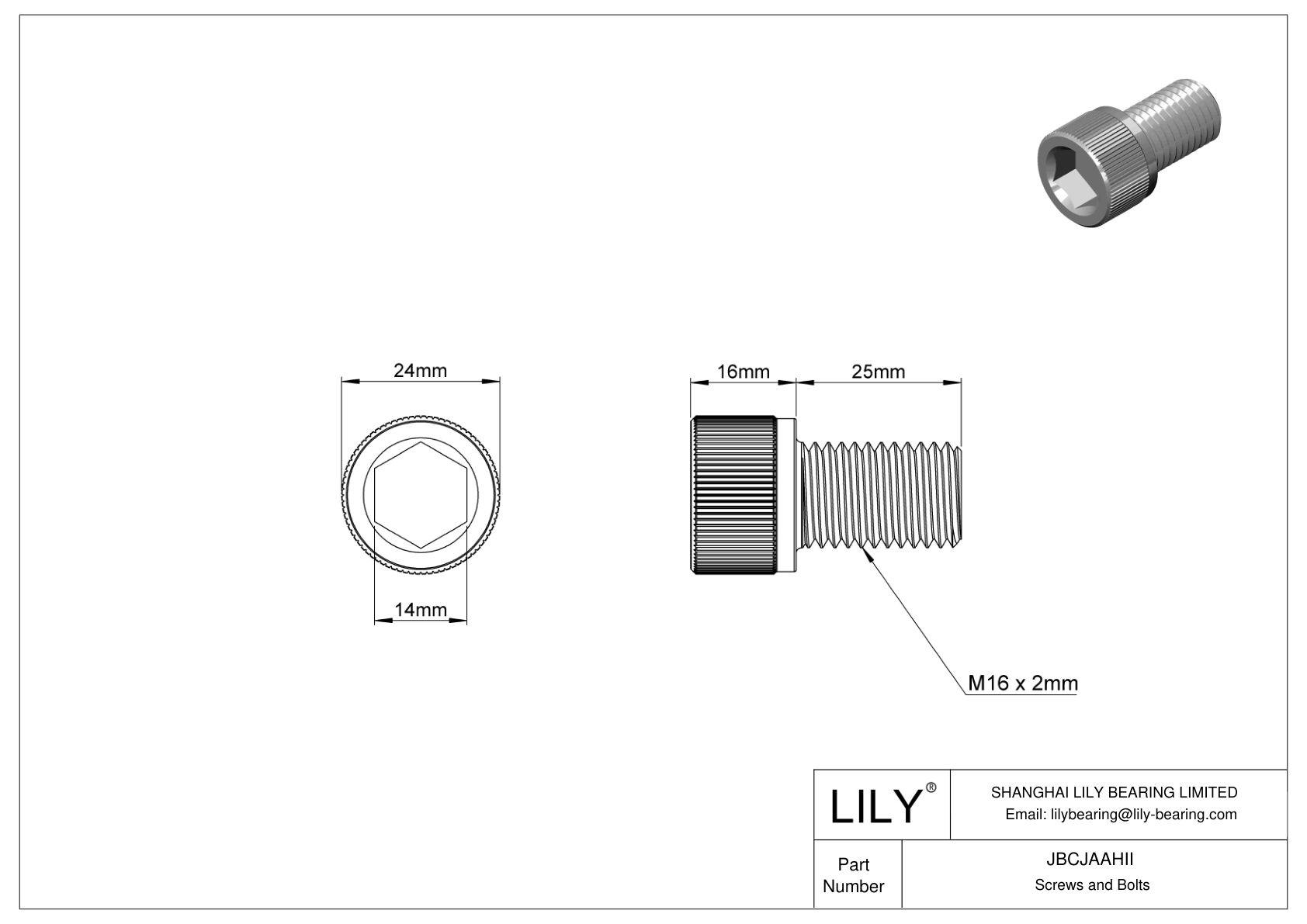 JBCJAAHII 合金钢内六角螺钉 cad drawing