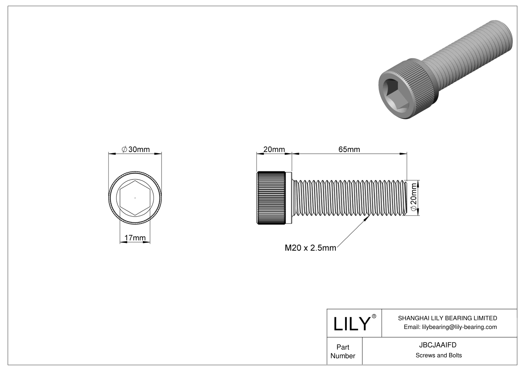 JBCJAAIFD 合金钢内六角螺钉 cad drawing