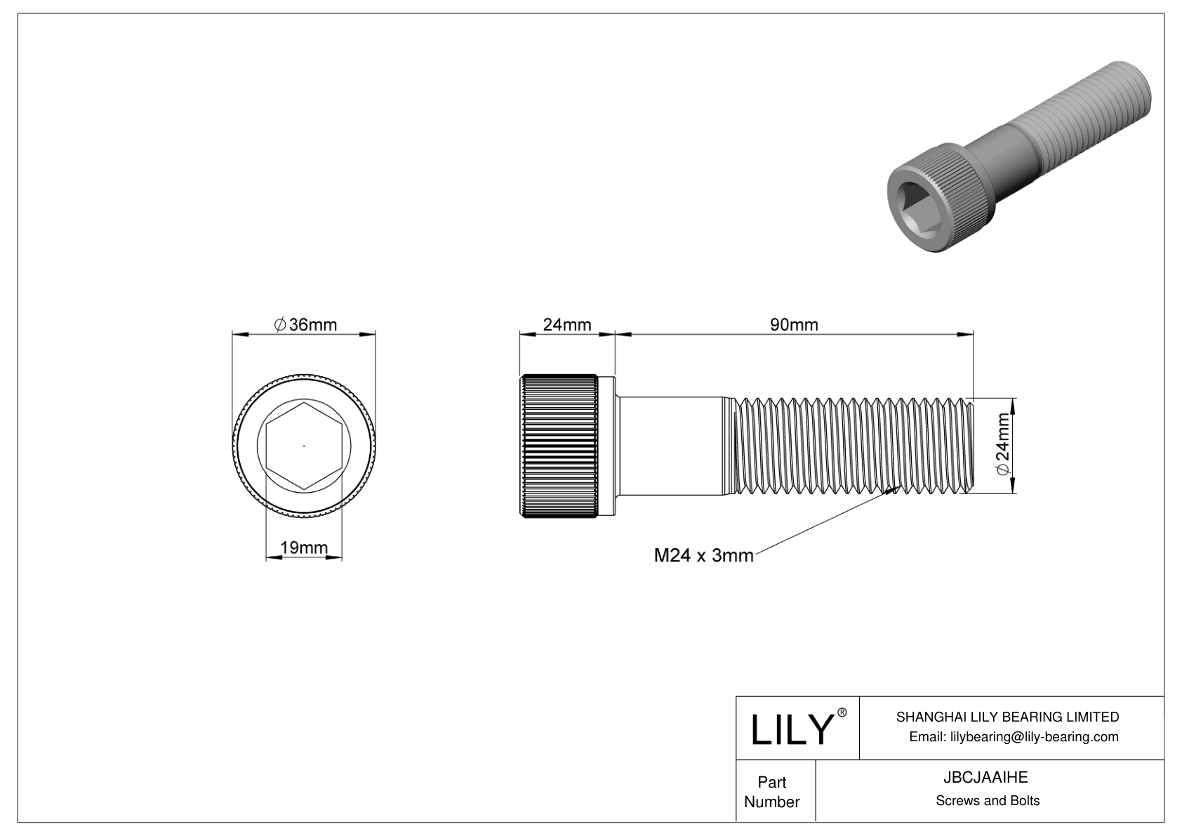 JBCJAAIHE 合金钢内六角螺钉 cad drawing