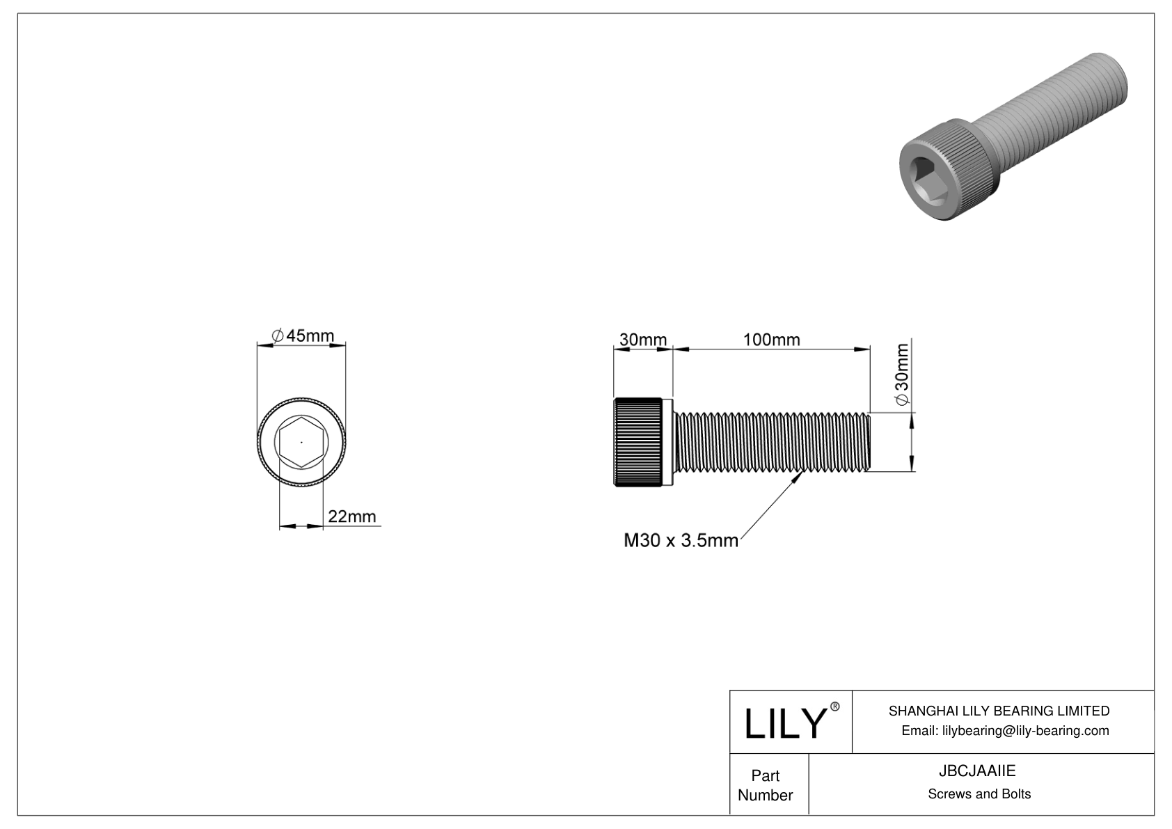 JBCJAAIIE 合金钢内六角螺钉 cad drawing