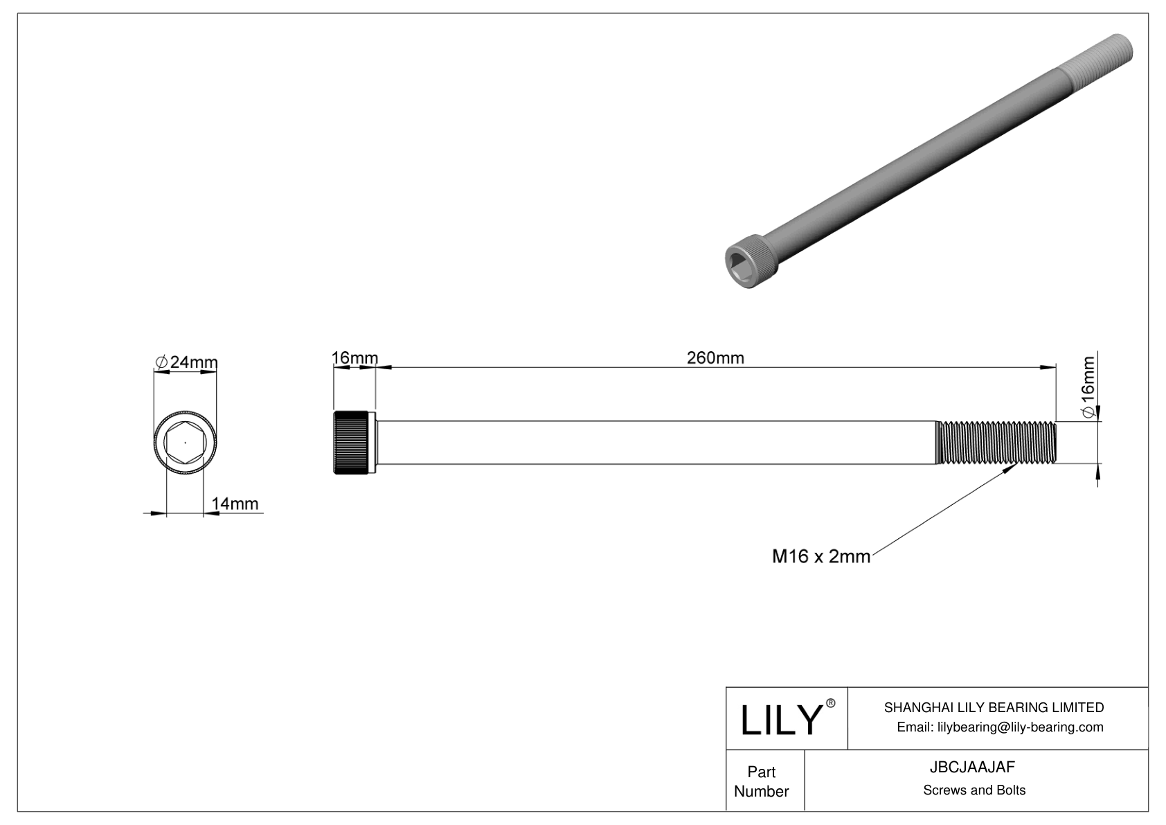 JBCJAAJAF Tornillos de cabeza cilíndrica de acero aleado cad drawing