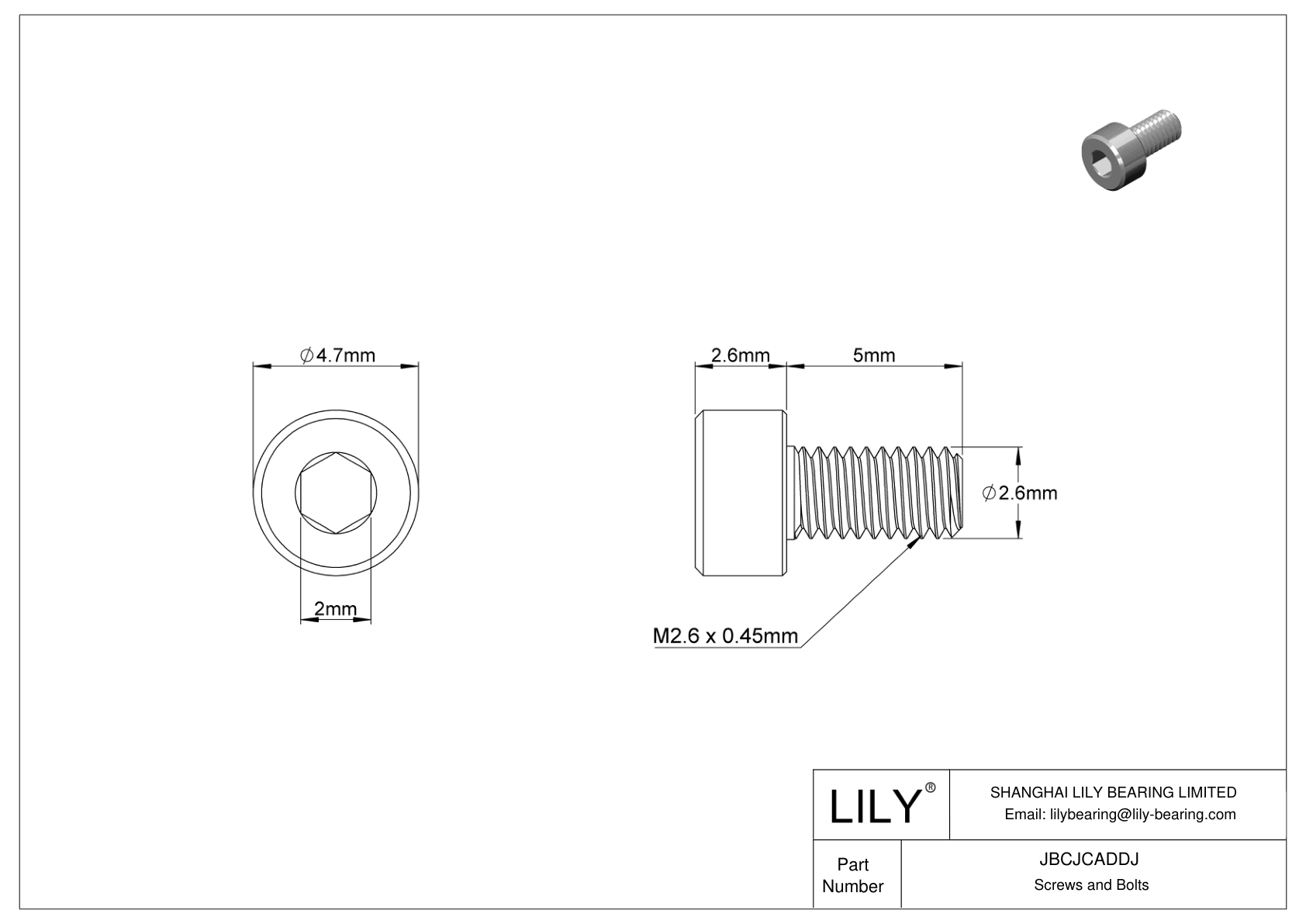 JBCJCADDJ 18-8 不锈钢内六角螺钉 cad drawing