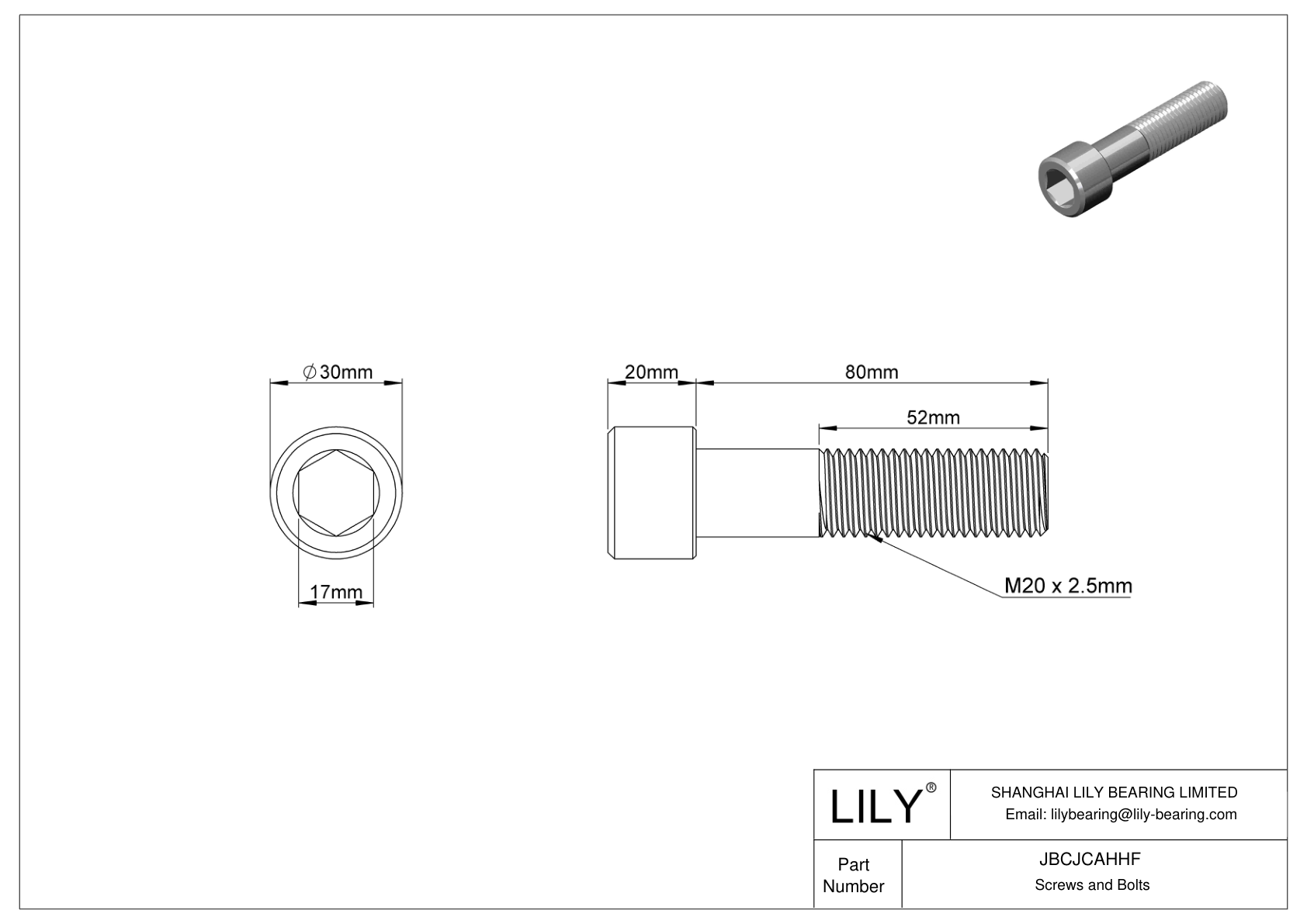 JBCJCAHHF 18-8 不锈钢内六角螺钉 cad drawing