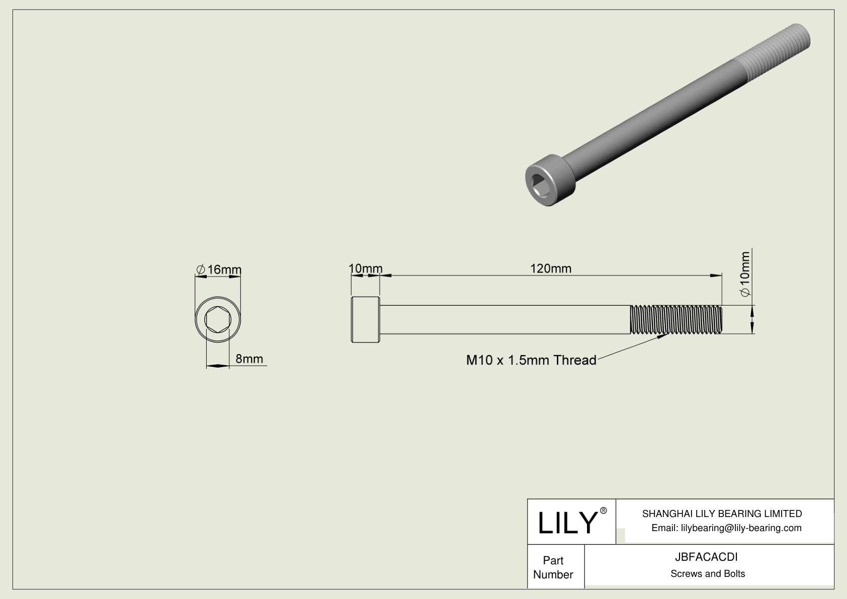 JBFACACDI 合金钢内六角螺钉 cad drawing