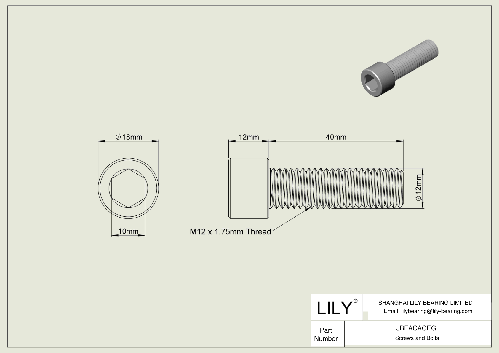 JBFACACEG 合金钢内六角螺钉 cad drawing