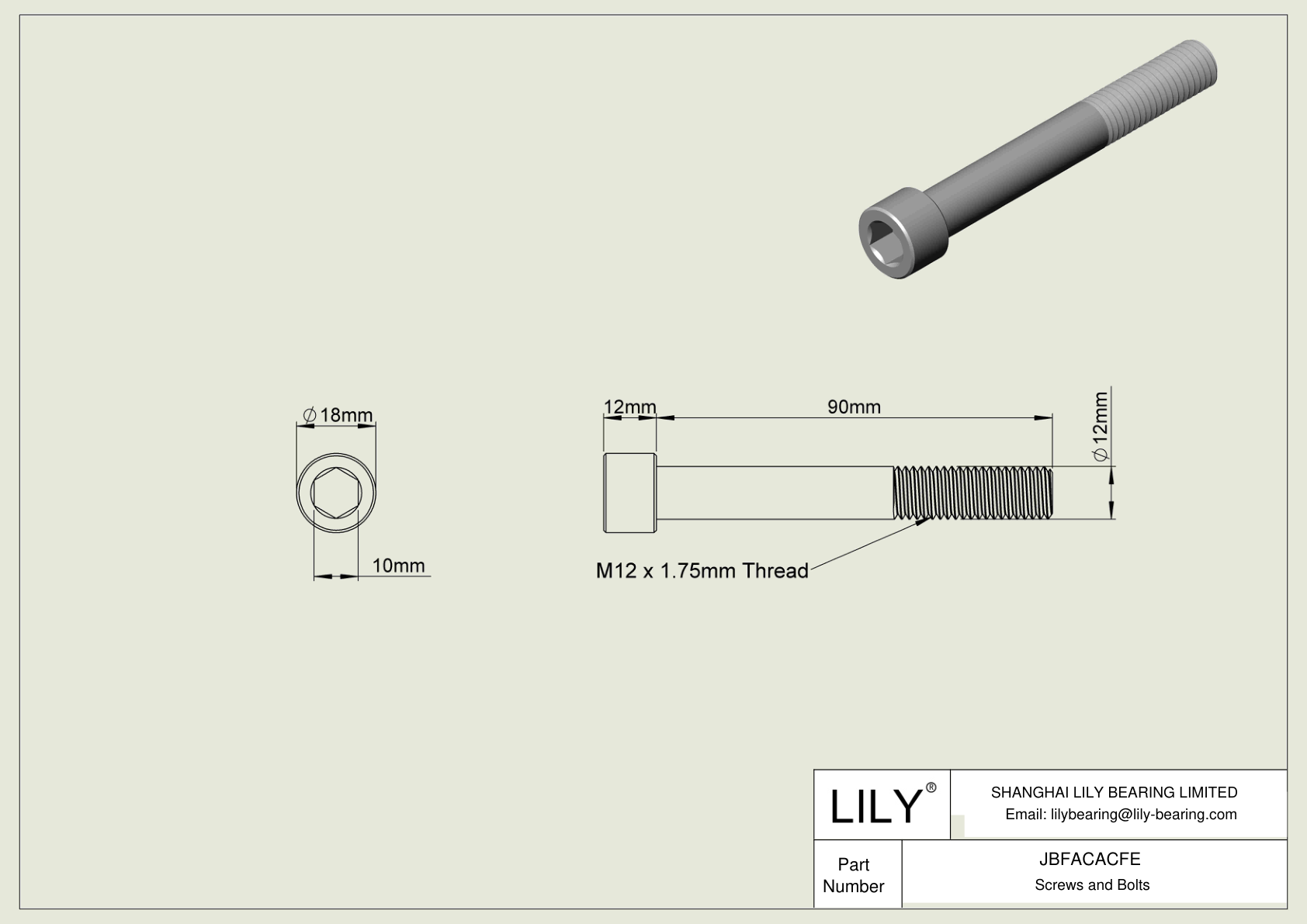 JBFACACFE 合金钢内六角螺钉 cad drawing