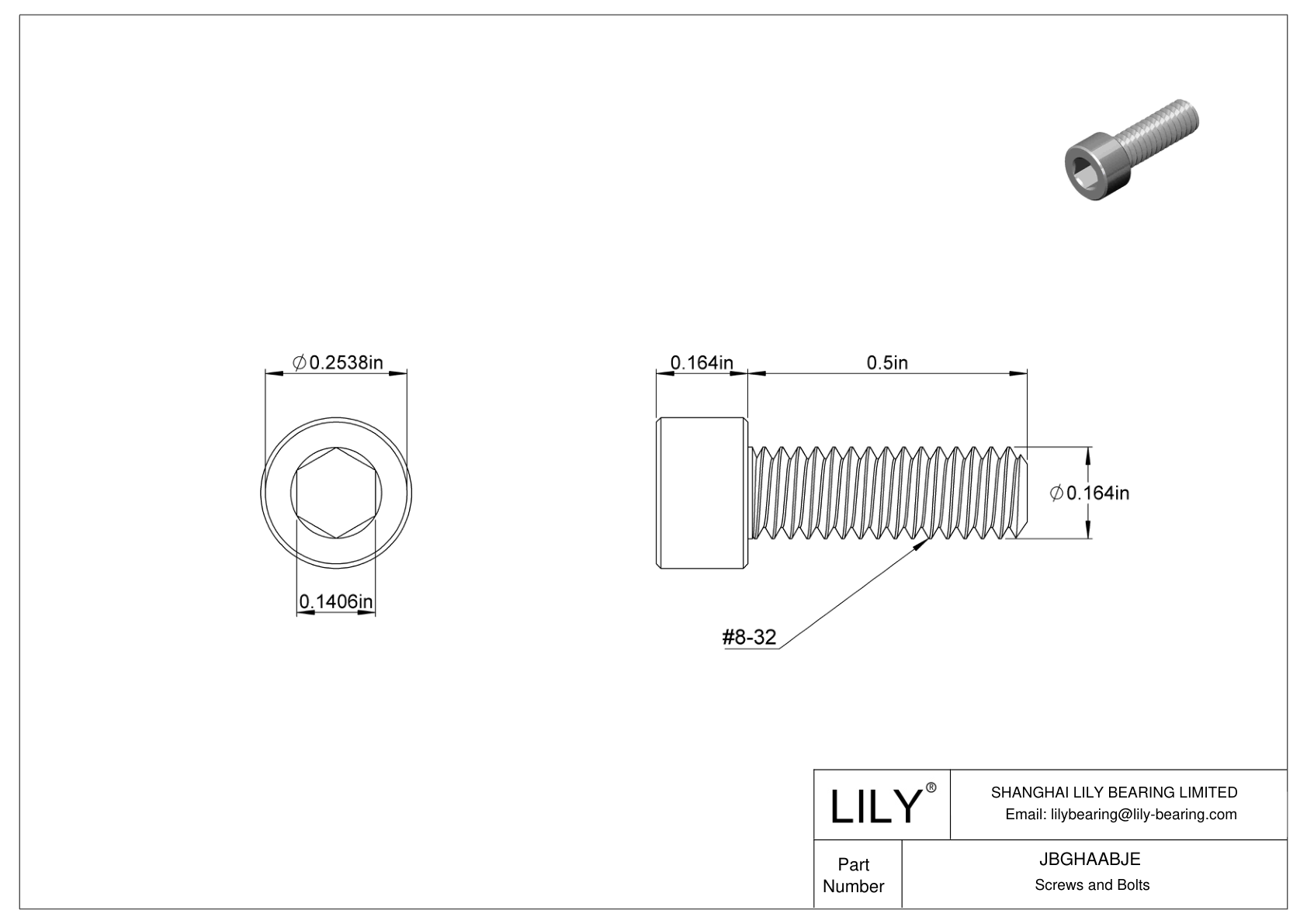 JBGHAABJE 左旋螺纹合金钢内六角螺钉 cad drawing