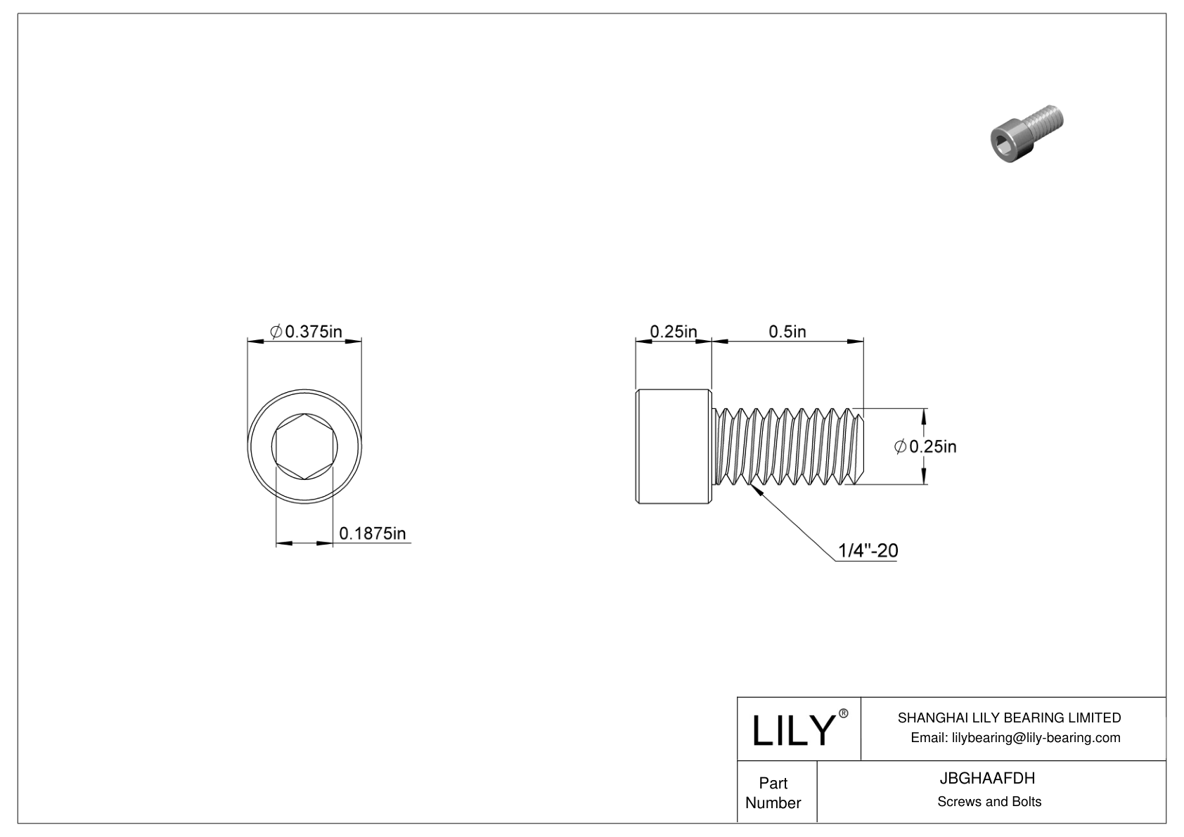 JBGHAAFDH 左旋螺纹合金钢内六角螺钉 cad drawing