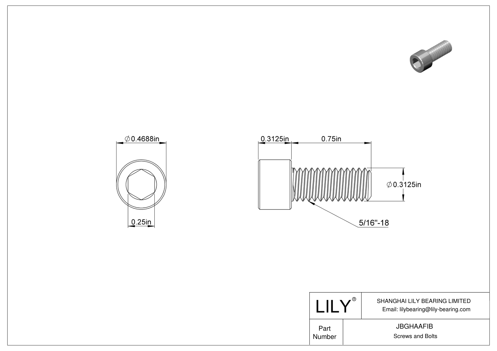 JBGHAAFIB 左旋螺纹合金钢内六角螺钉 cad drawing