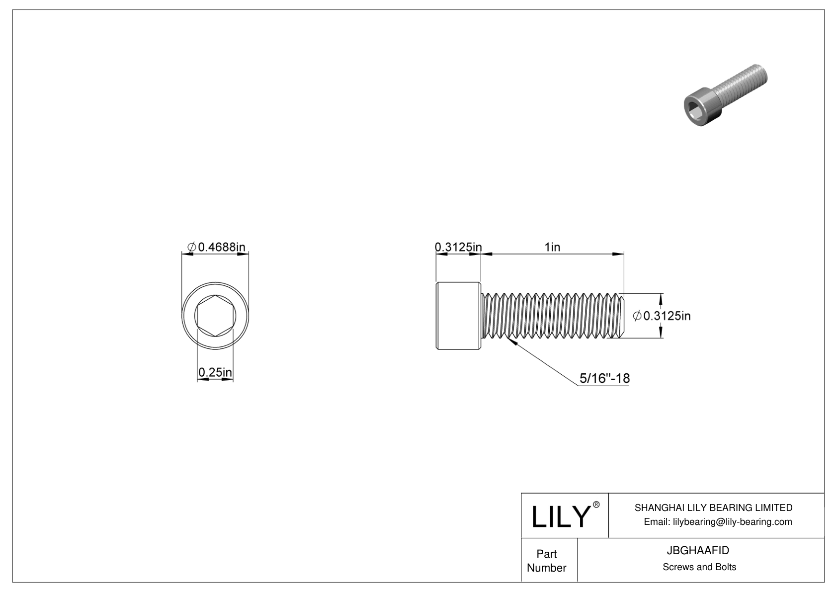 JBGHAAFID 左旋螺纹合金钢内六角螺钉 cad drawing