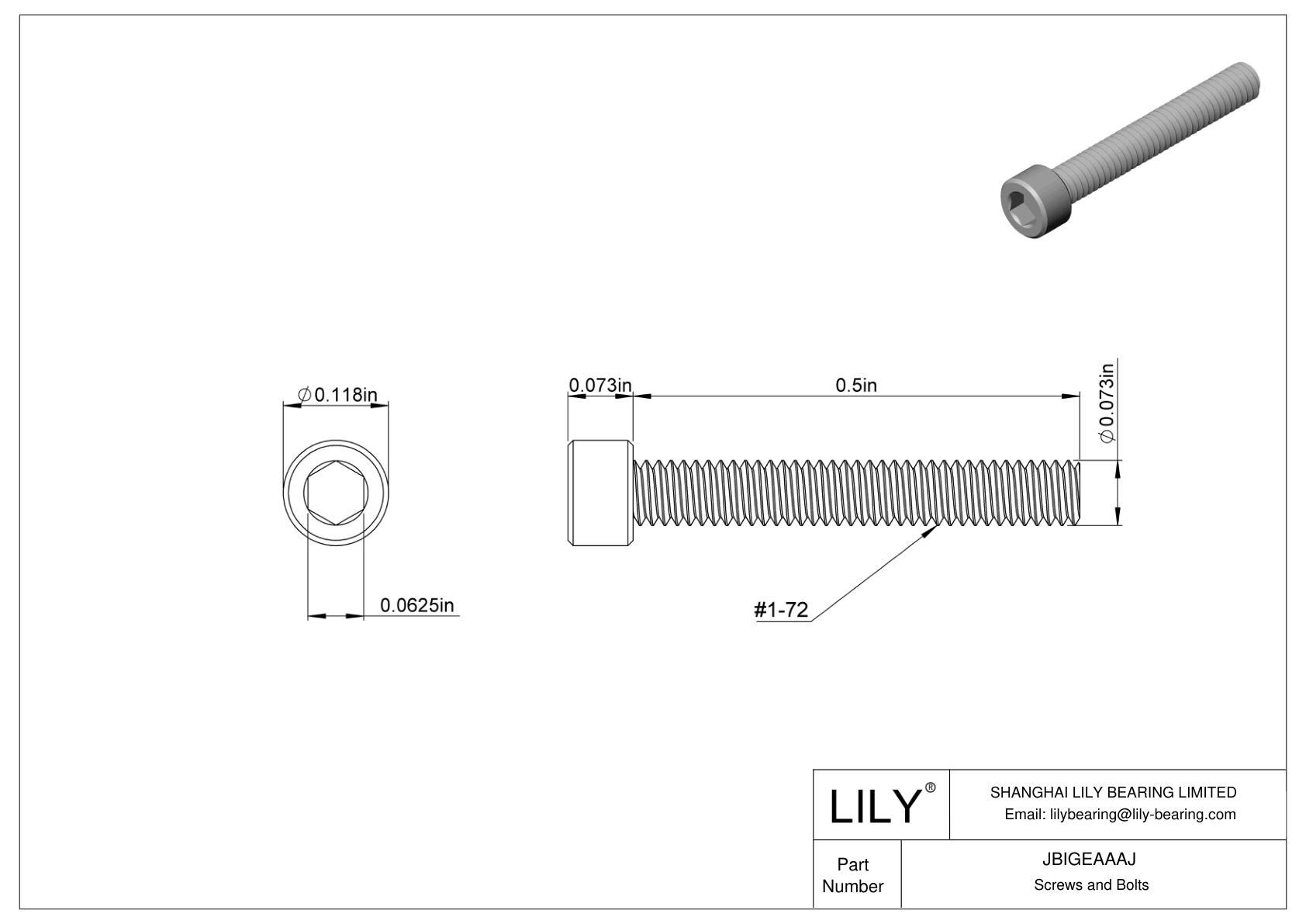 JBIGEAAAJ 合金钢内六角螺钉 cad drawing