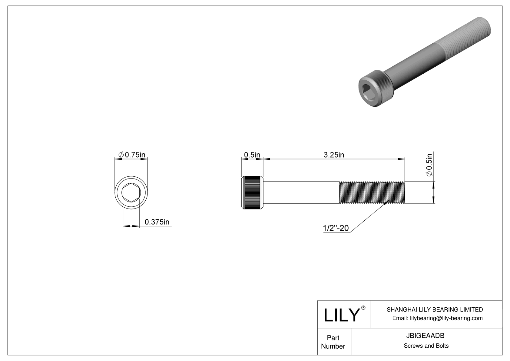 JBIGEAADB 合金钢内六角螺钉 cad drawing