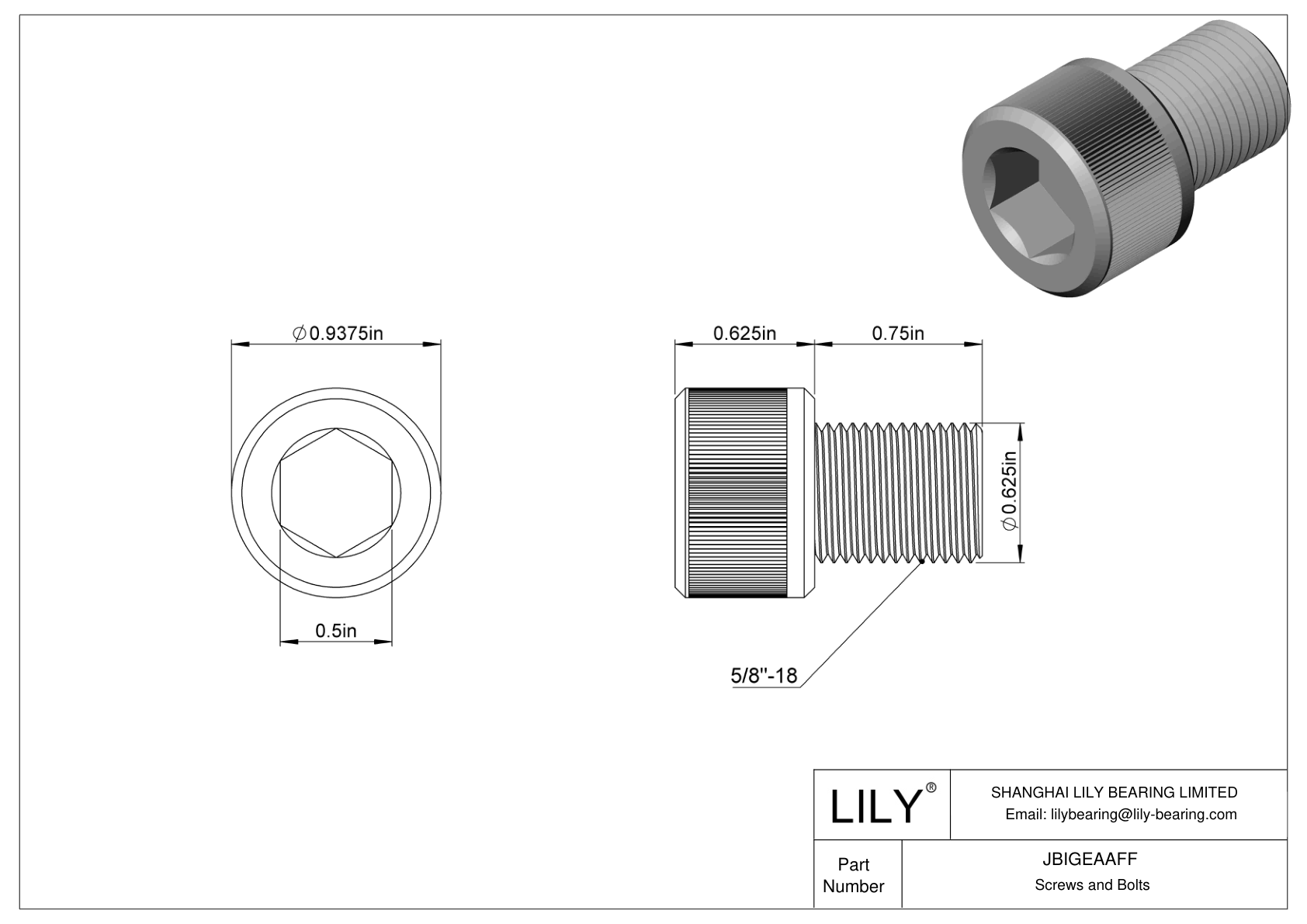 JBIGEAAFF 合金钢内六角螺钉 cad drawing