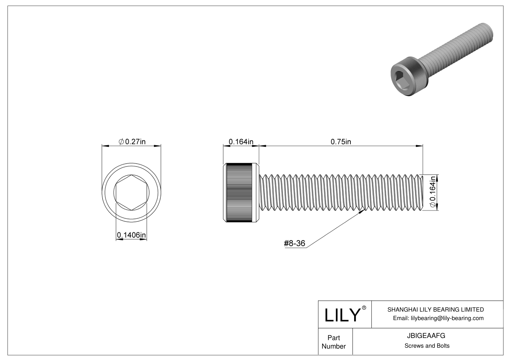 JBIGEAAFG 合金钢内六角螺钉 cad drawing