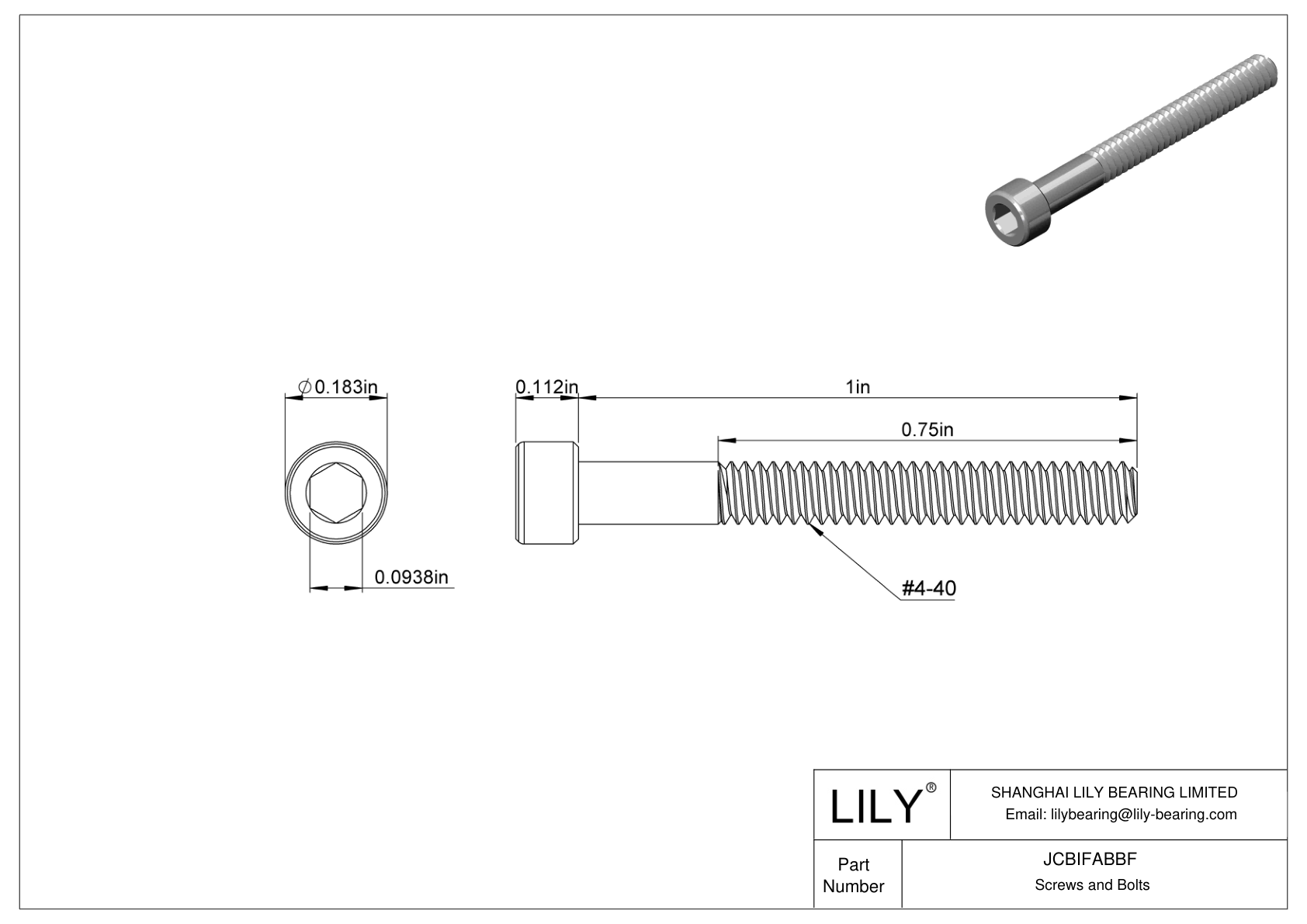 JCBIFABBF Tornillos de cabeza cilíndrica de acero inoxidable 316 superresistentes a la corrosión cad drawing