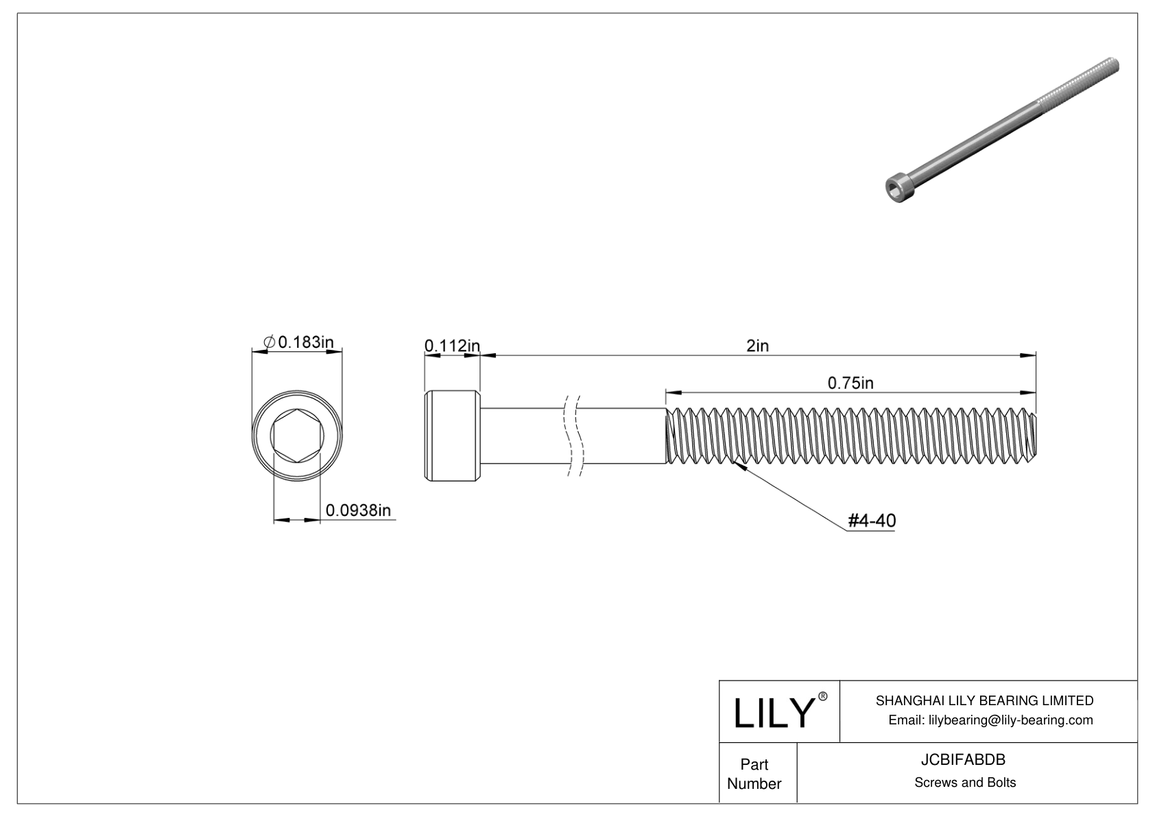 JCBIFABDB Tornillos de cabeza cilíndrica de acero inoxidable 316 superresistentes a la corrosión cad drawing