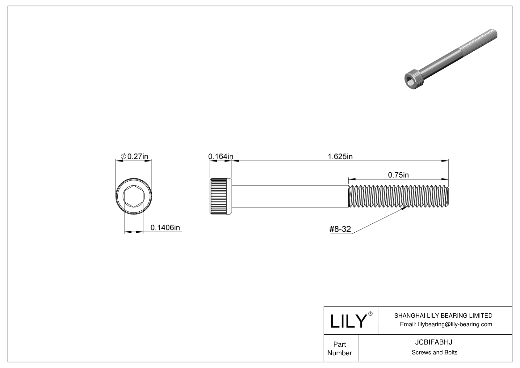 JCBIFABHJ Tornillos de cabeza cilíndrica de acero inoxidable 316 superresistentes a la corrosión cad drawing